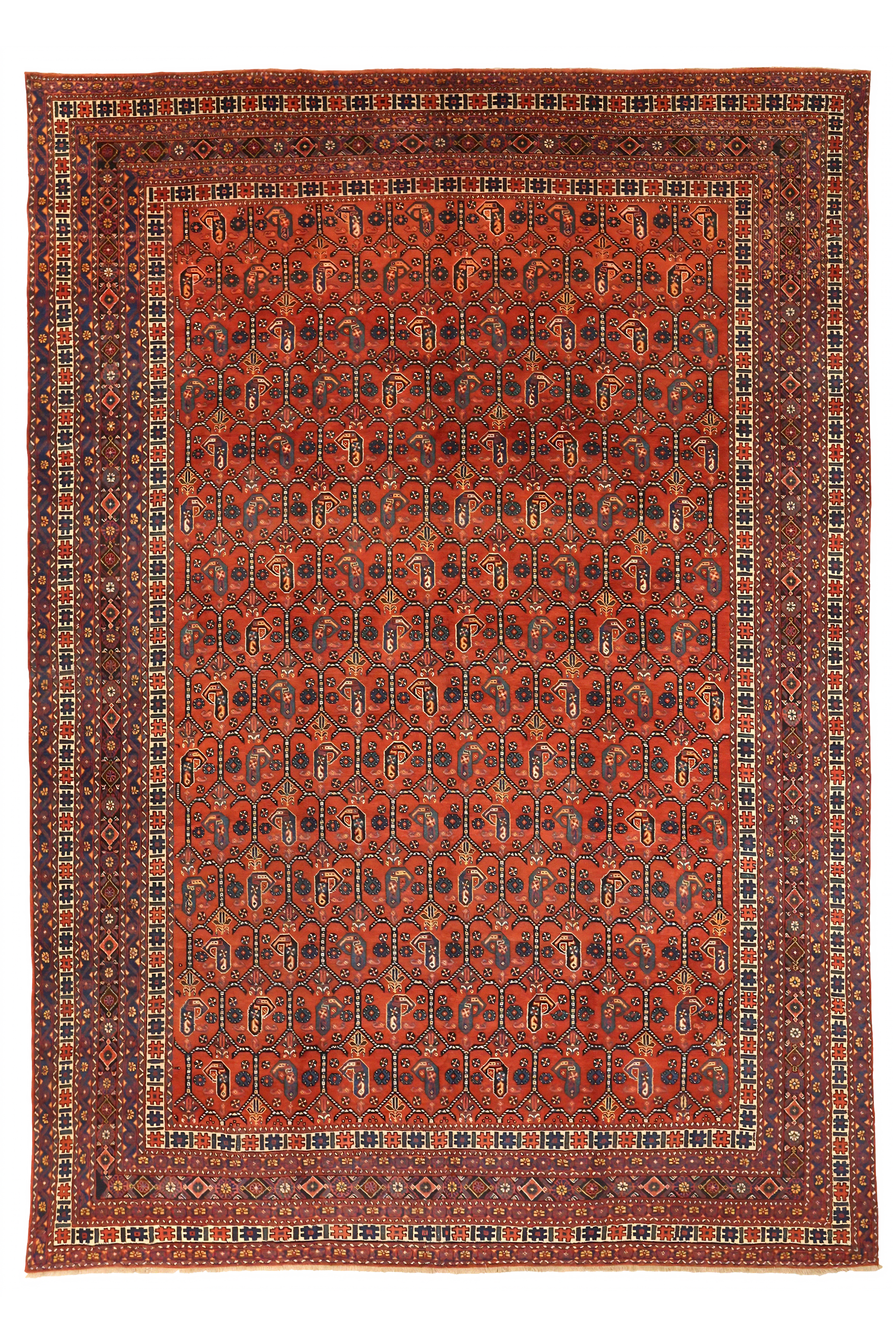 Antique Persian Bakhtiar Traditional Rug 10486