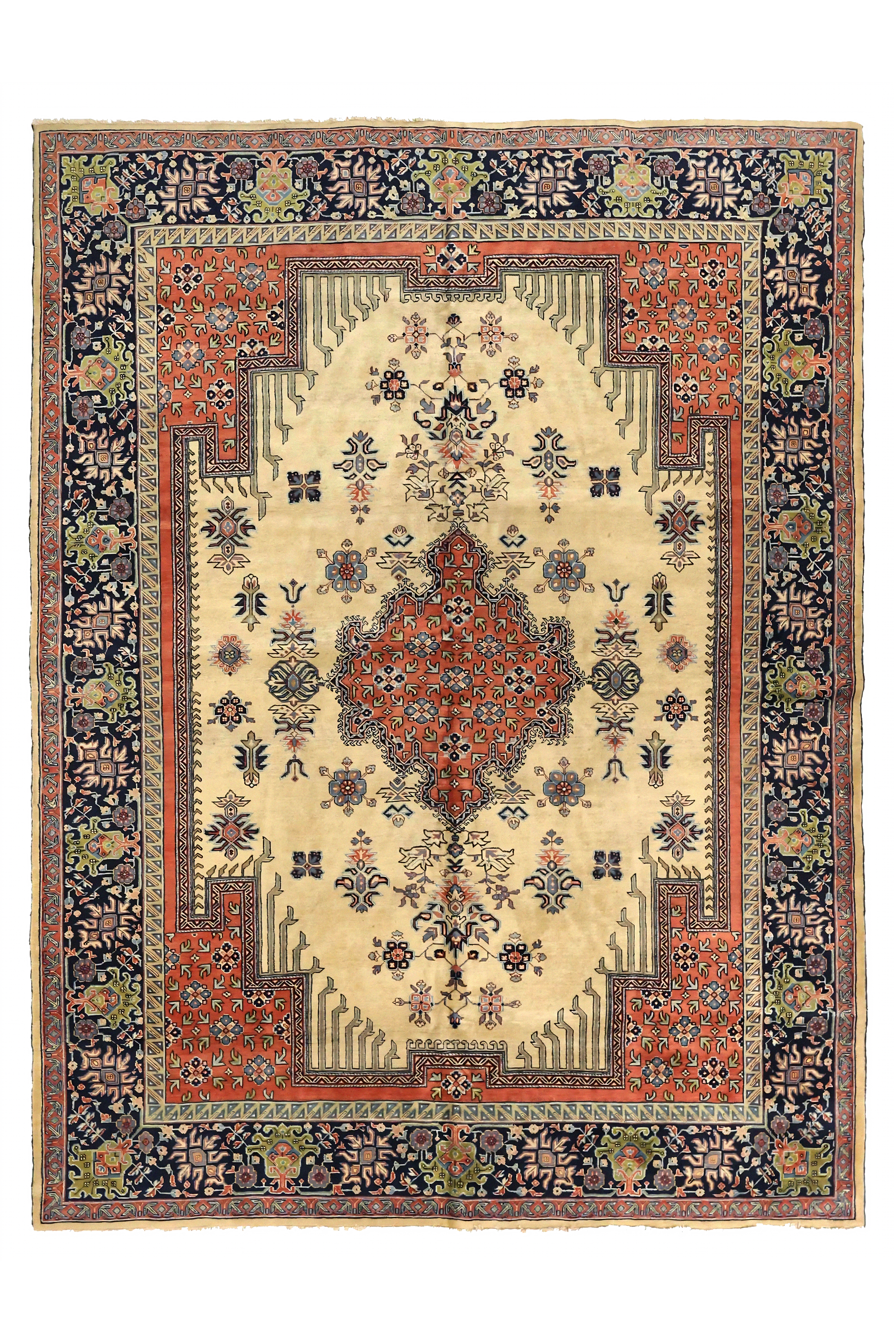 Antique Persian Tabriz Traditional Rug 72944