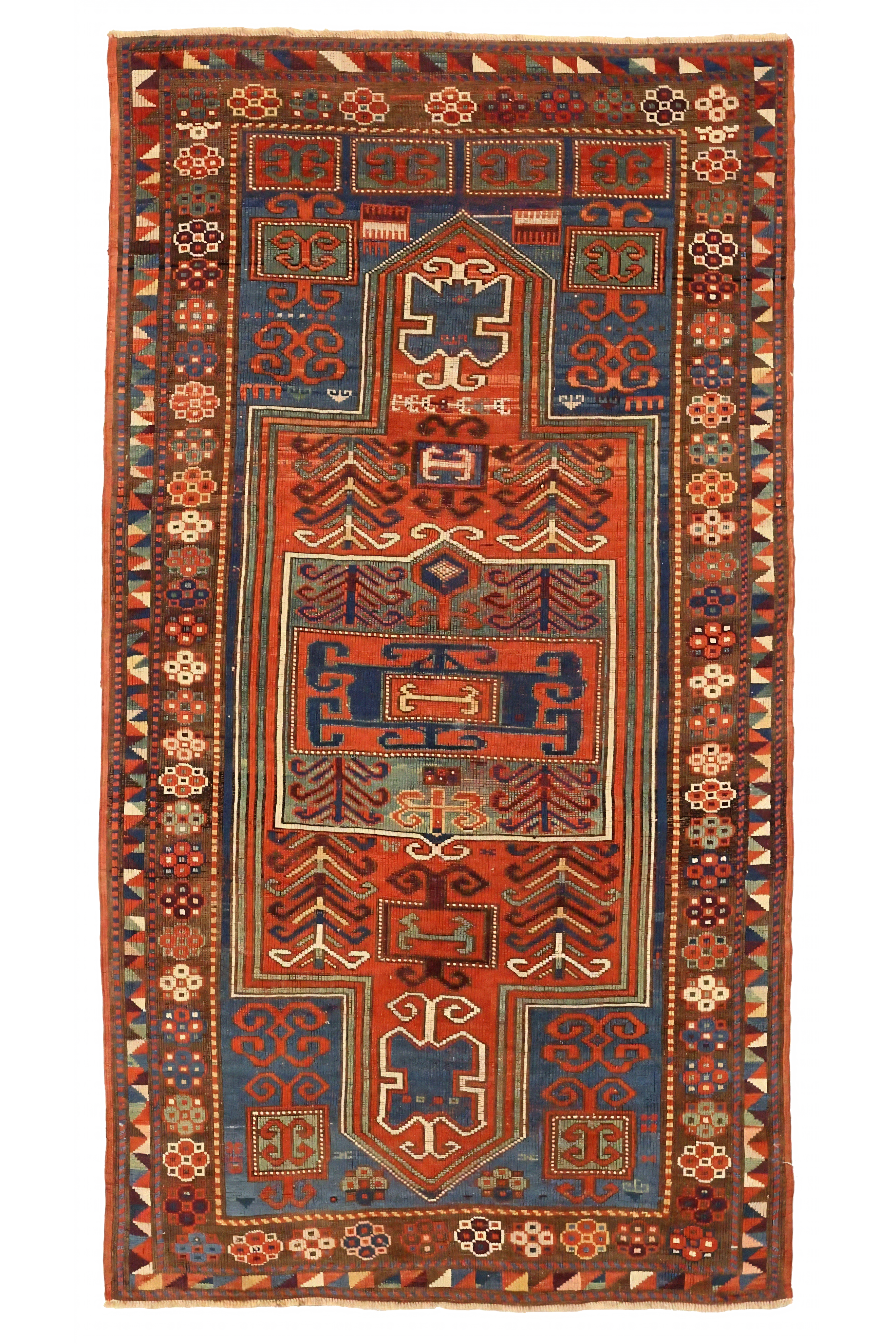 Antique Russia Kazakhstan Traditional Rug 73470