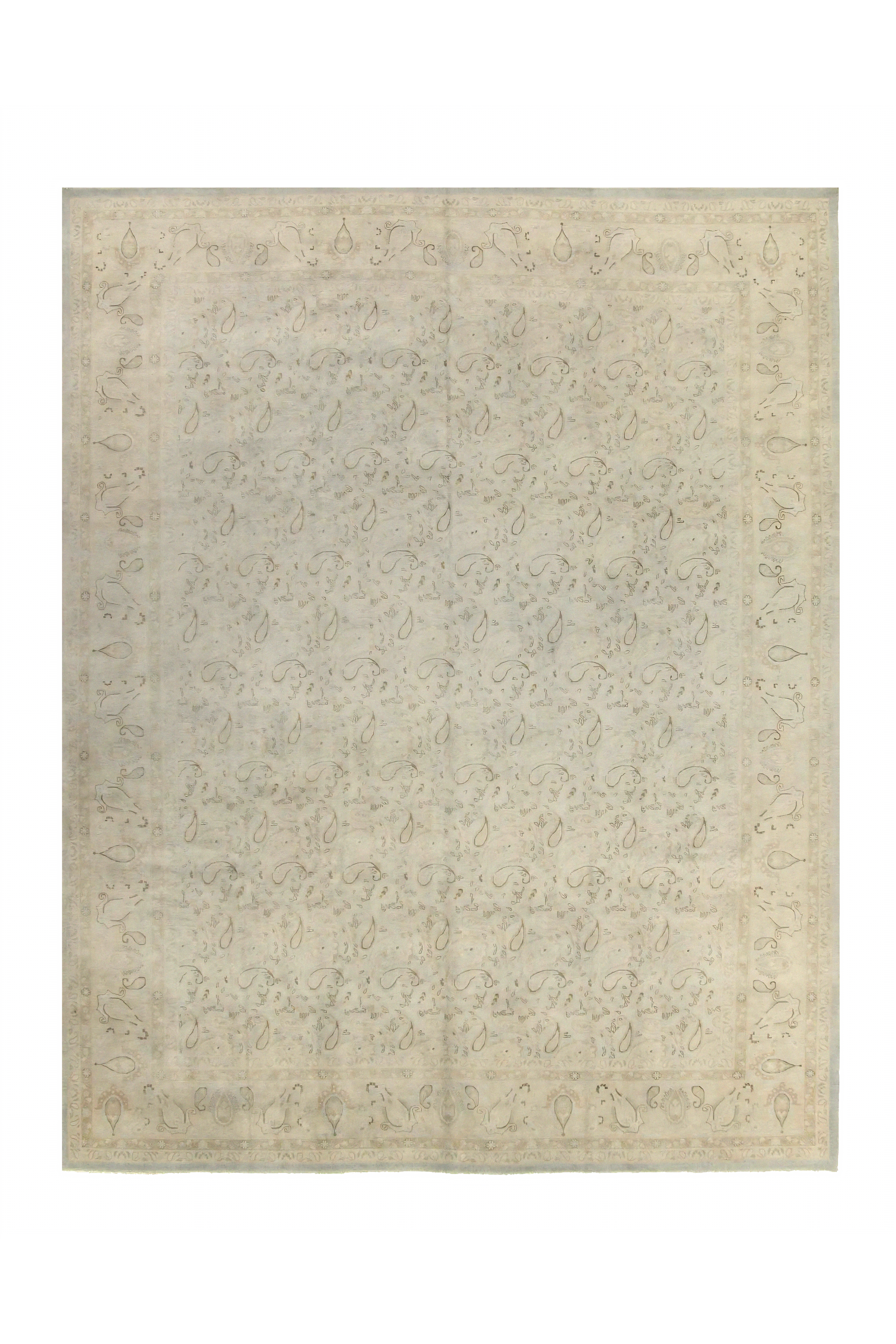 Antique Persian Mashad Traditional Rug 73773