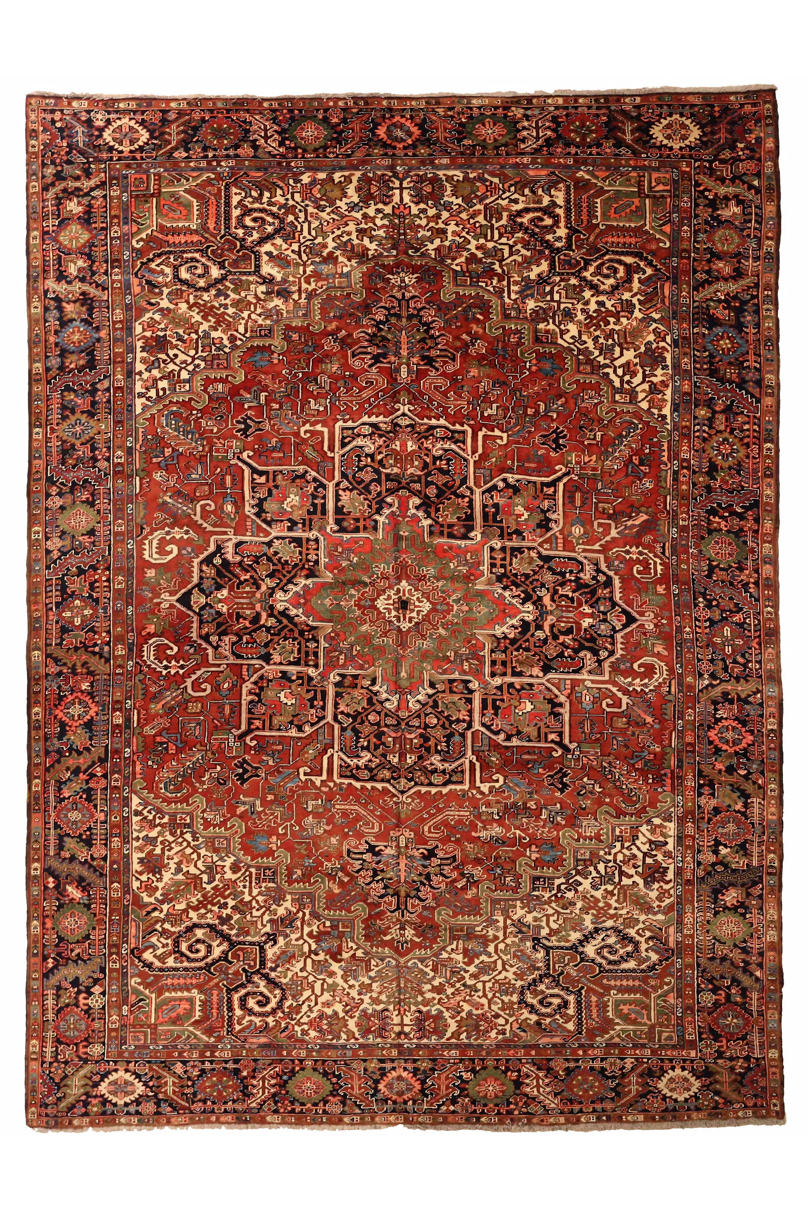 Antique Persian Heriz Traditional Rug 75240