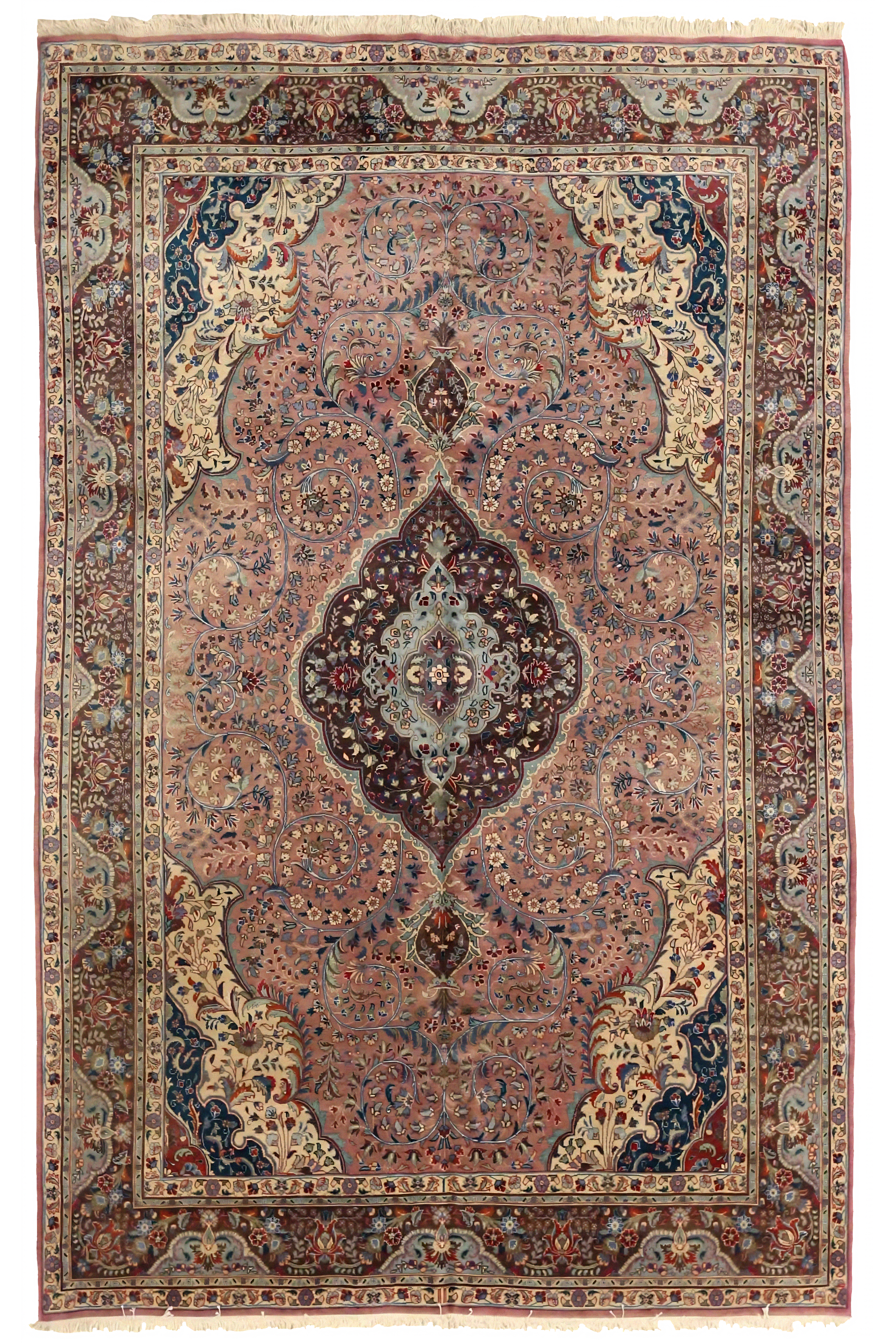 Antique Persian Tabriz Traditional Rug 75263