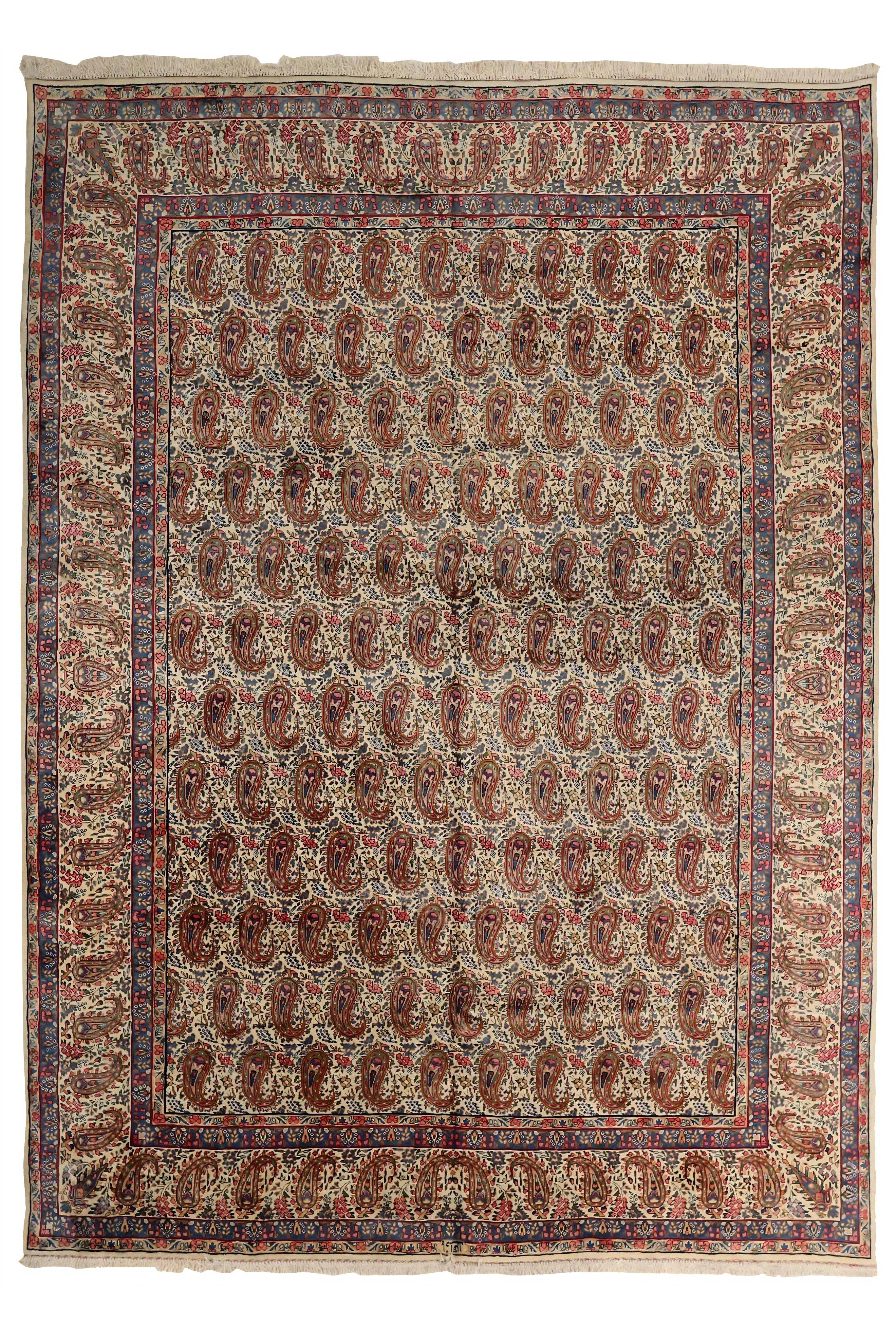 Antique Persian Yazd Traditional Rug 75301