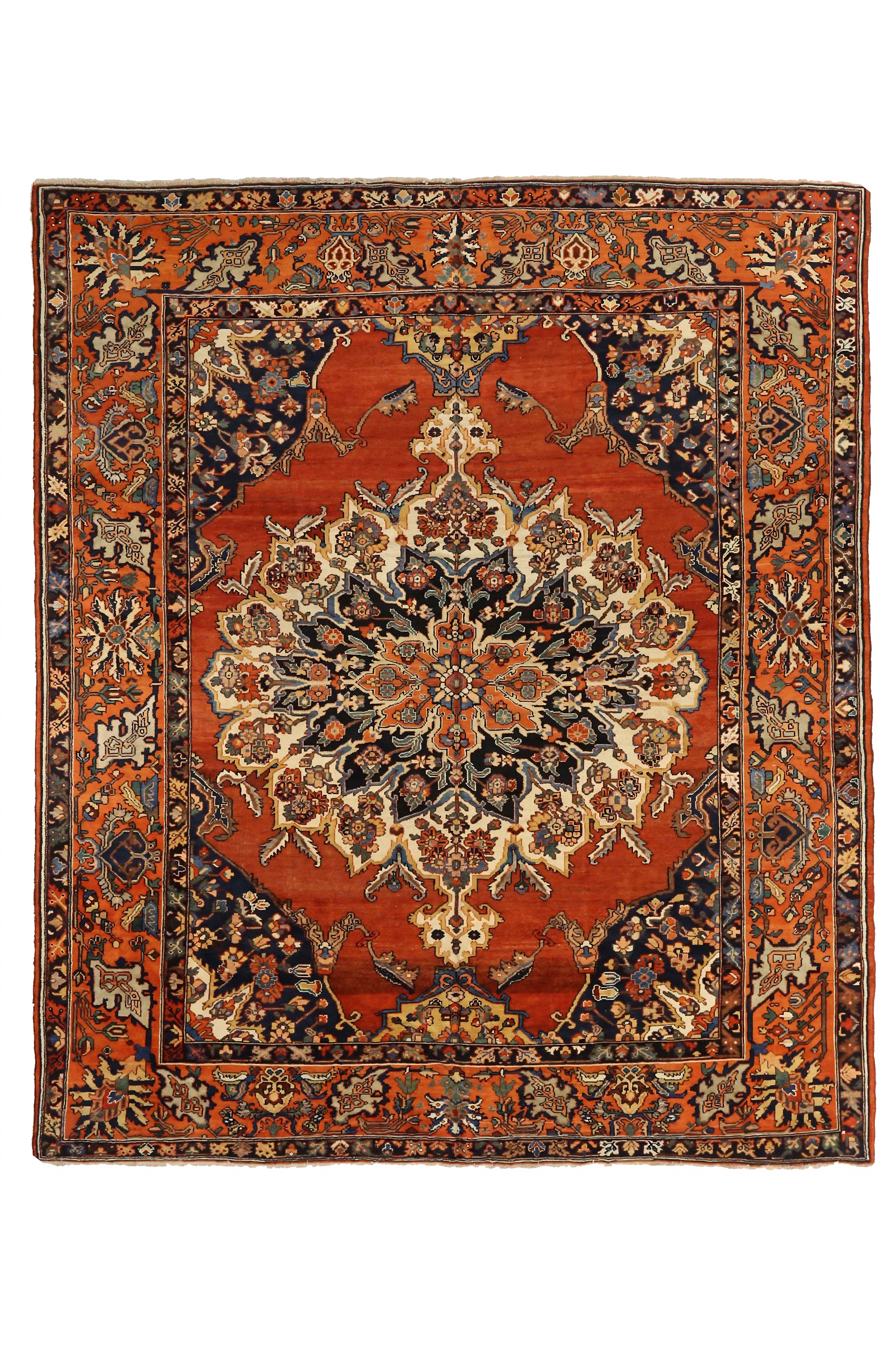 Antique Persian Bakhtiar Traditional Rug 75365