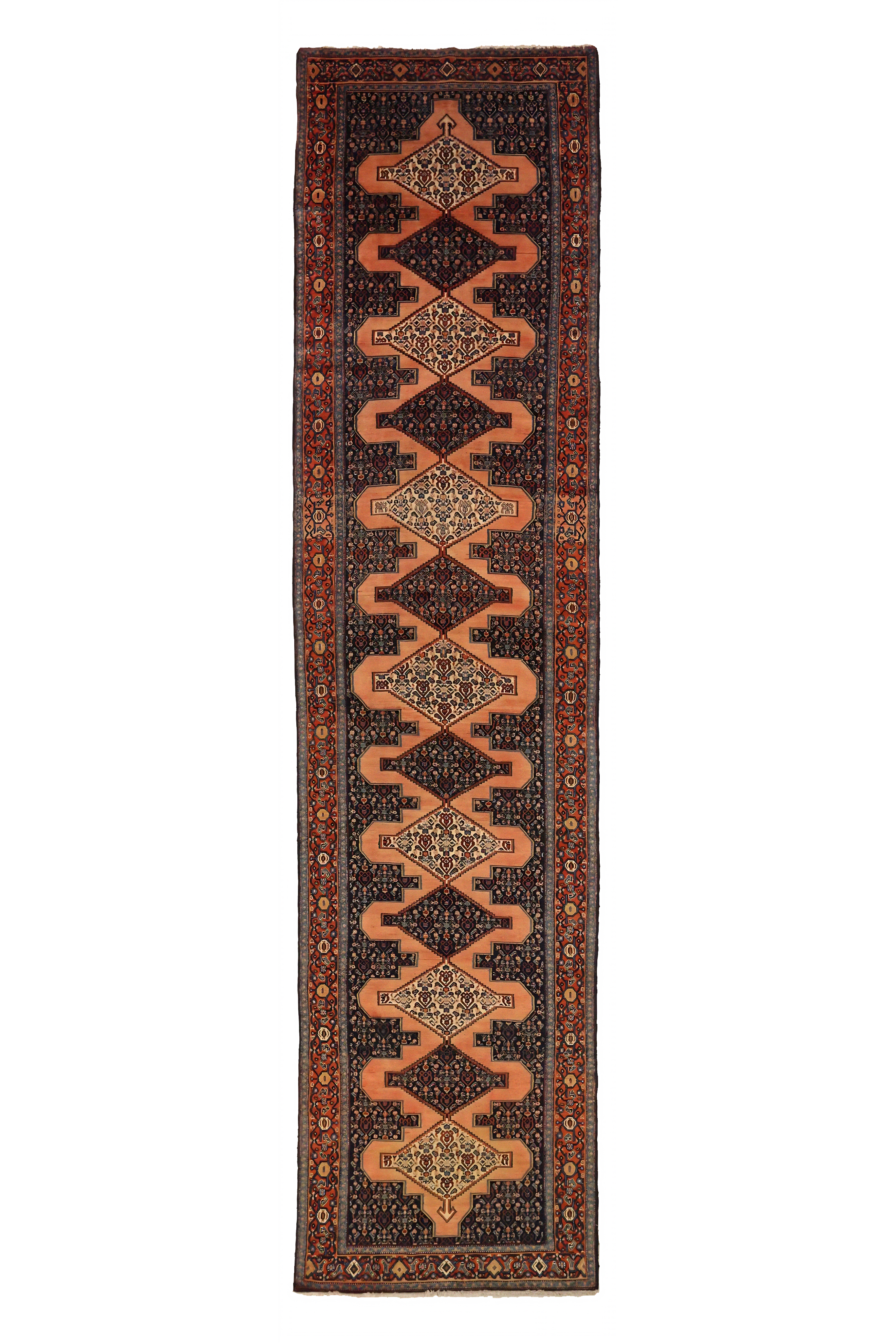 Antique Persian Senneh Kermanshah Traditional Rug 75384