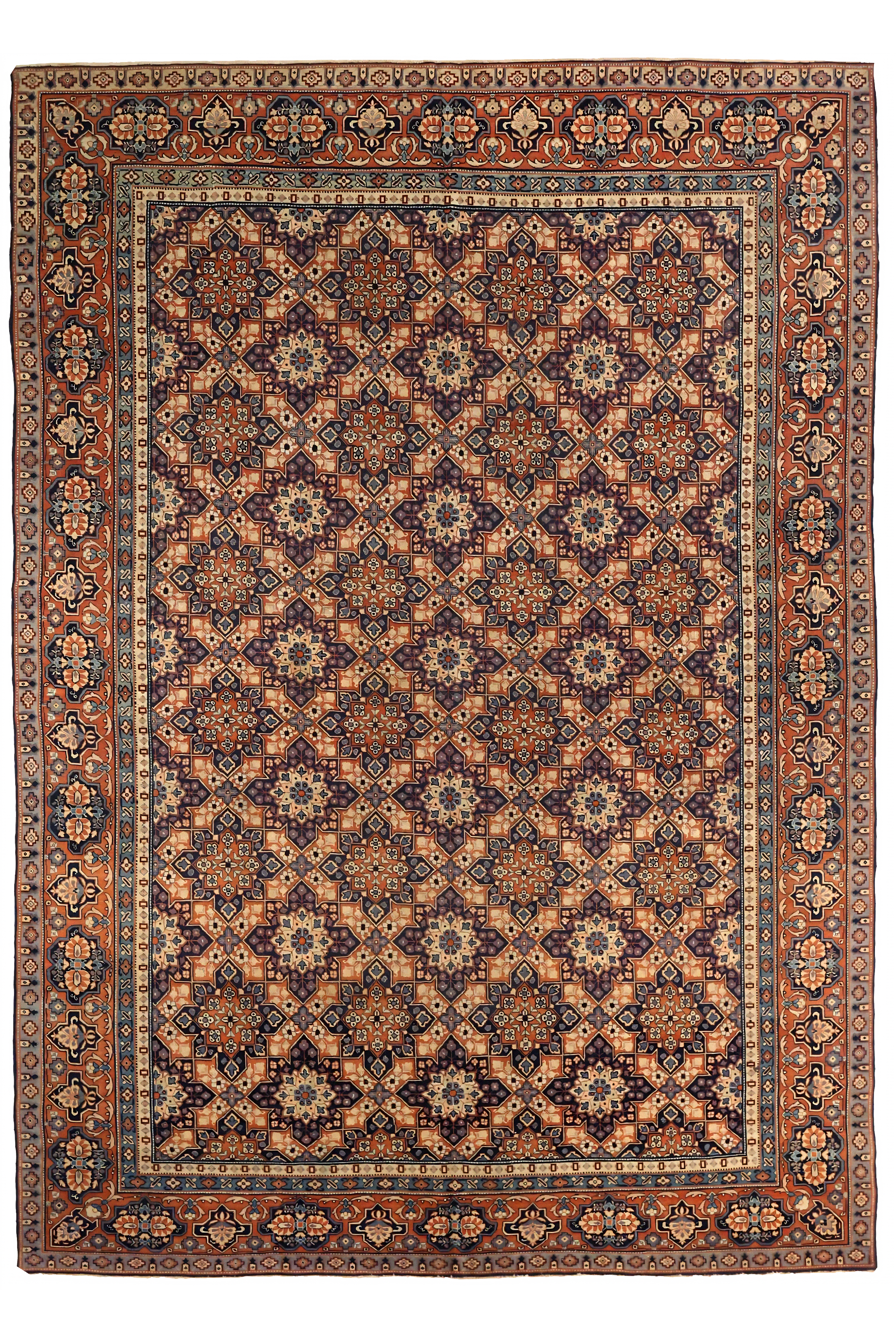 Antique Persian Tabriz Traditional Rug 75444