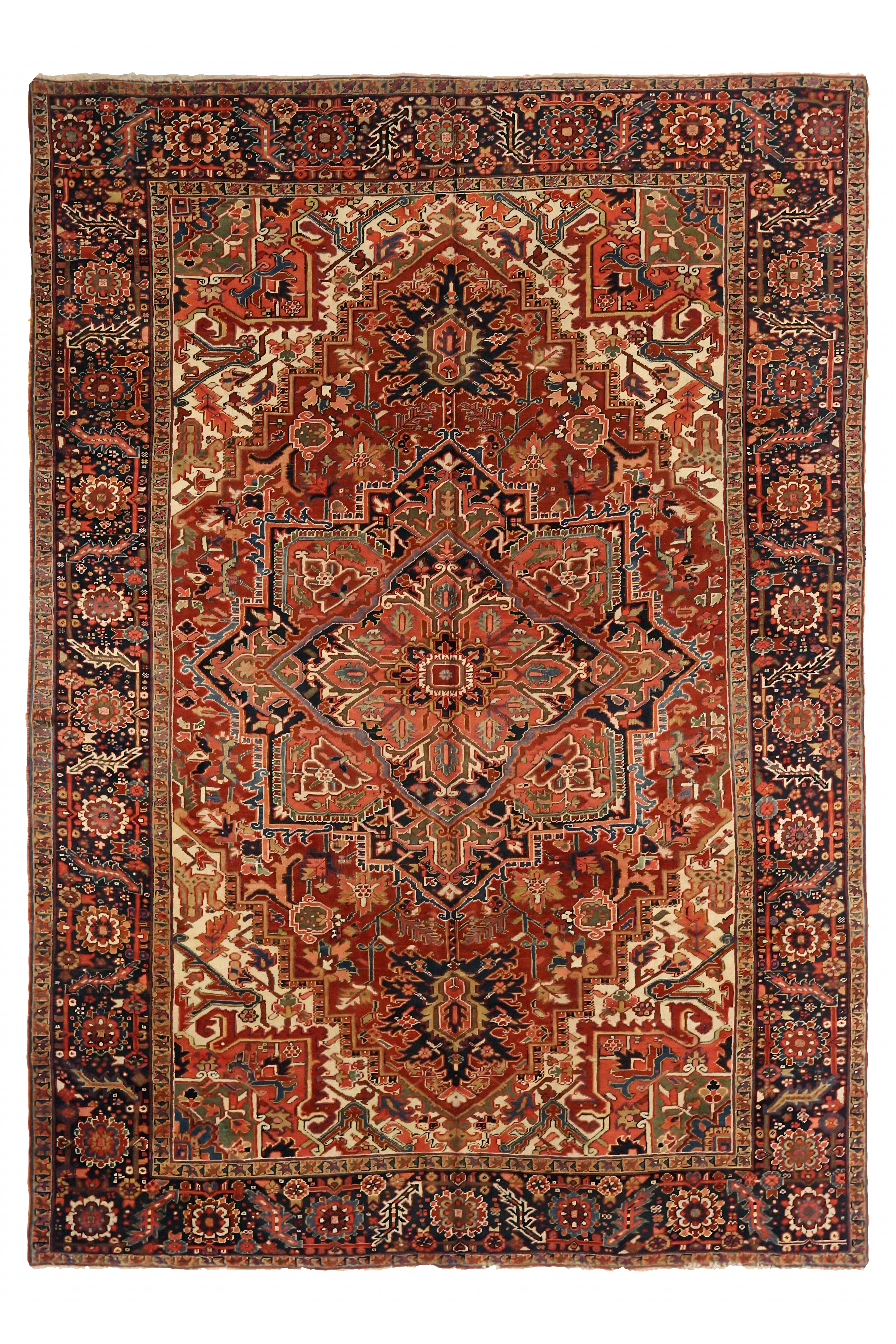 Antique Persian Heriz Traditional Rug 75462