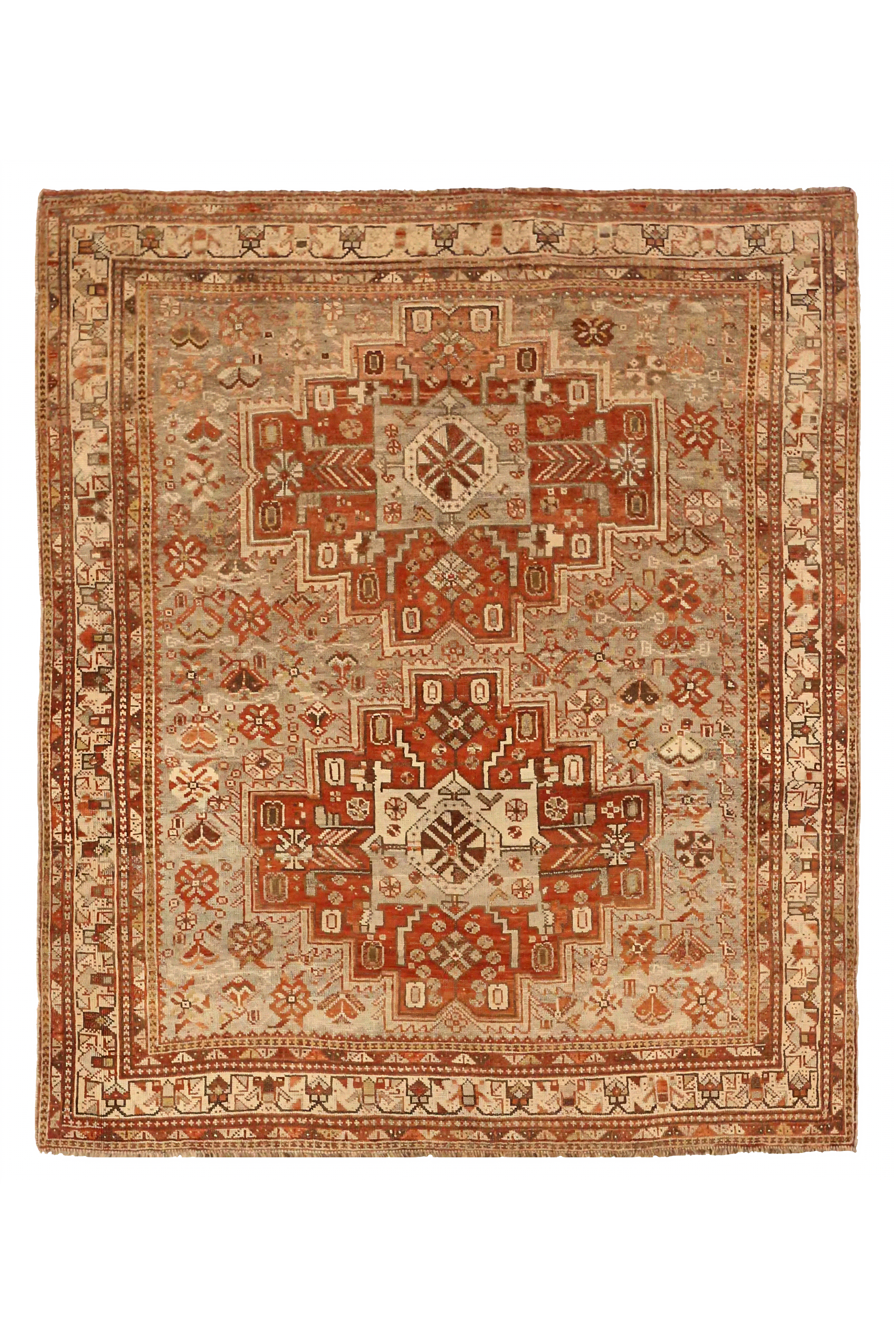Antique Persian Shiraz Traditional Rug 75472