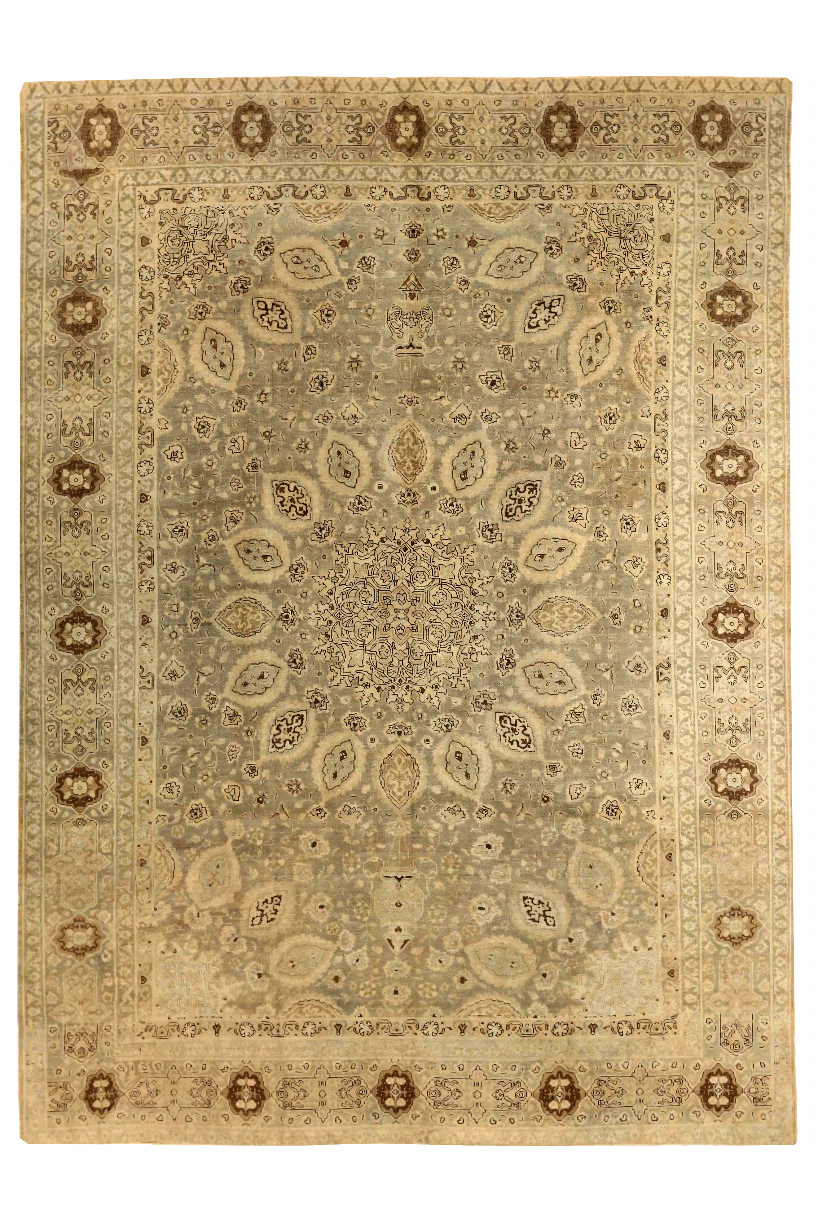 Antique Persian Tabriz Traditional Rug 75596