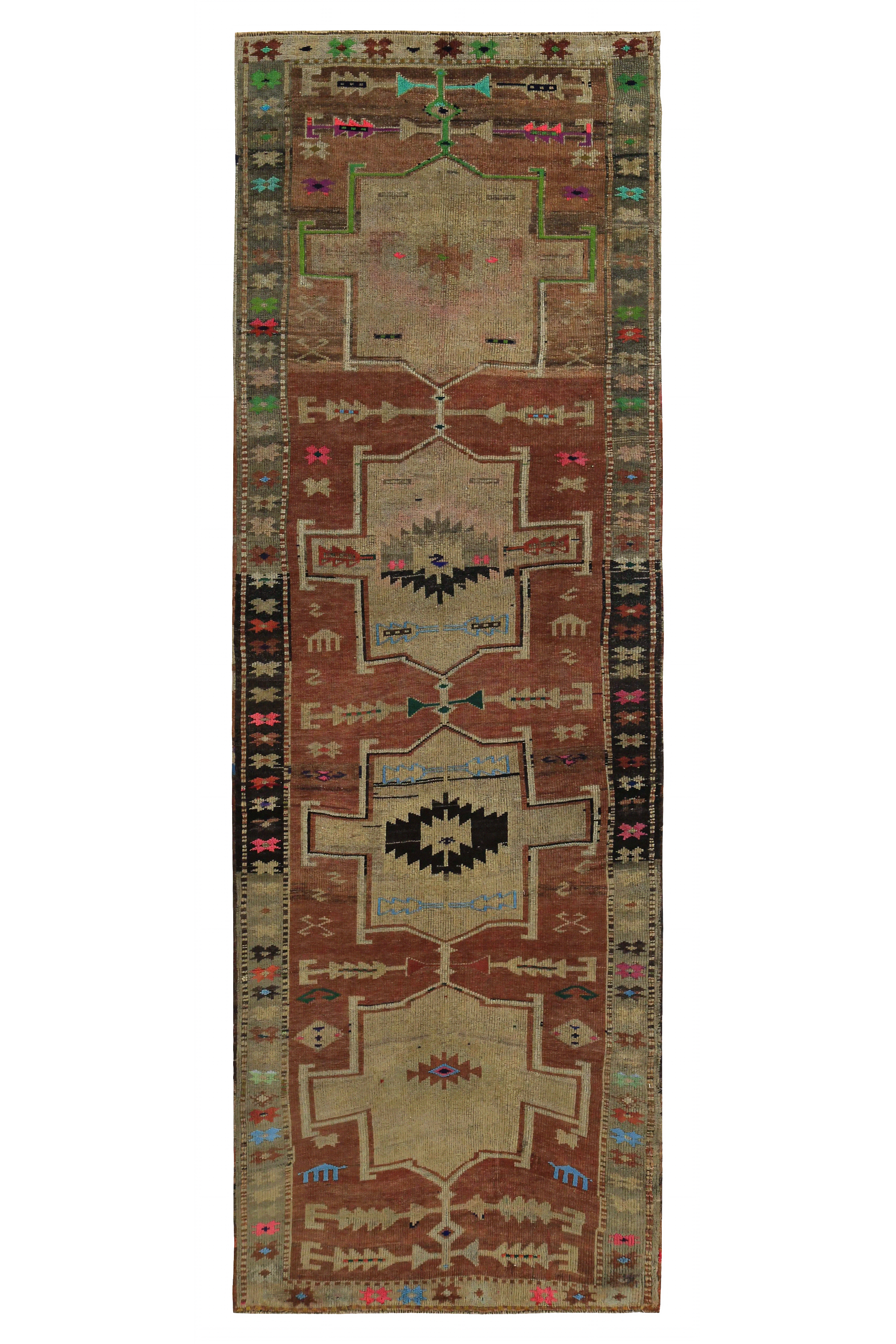 Antique Persian Azarbaijan Transitional Rug 89637