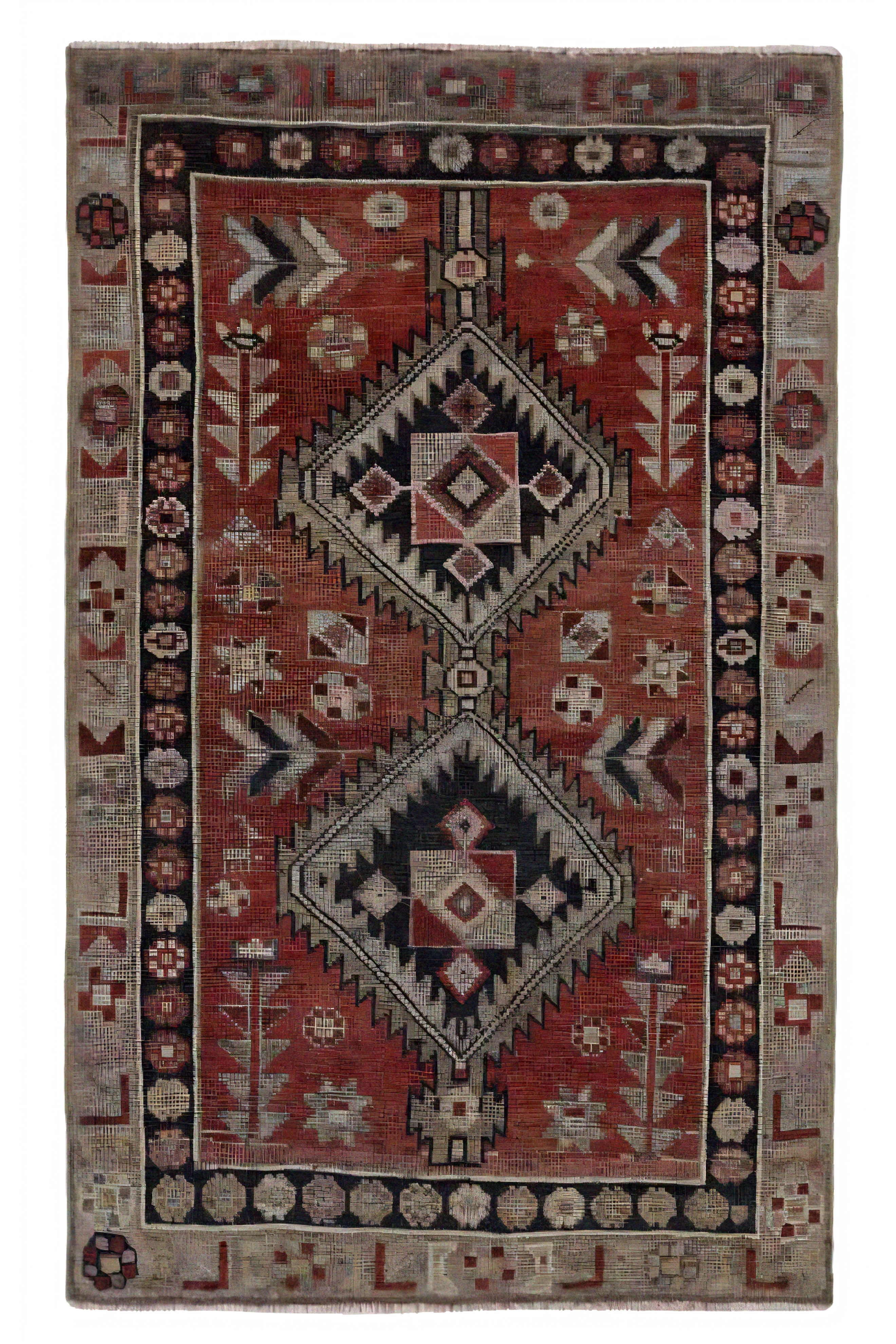Antique Persian Azarbaijan Traditional Rug 91457