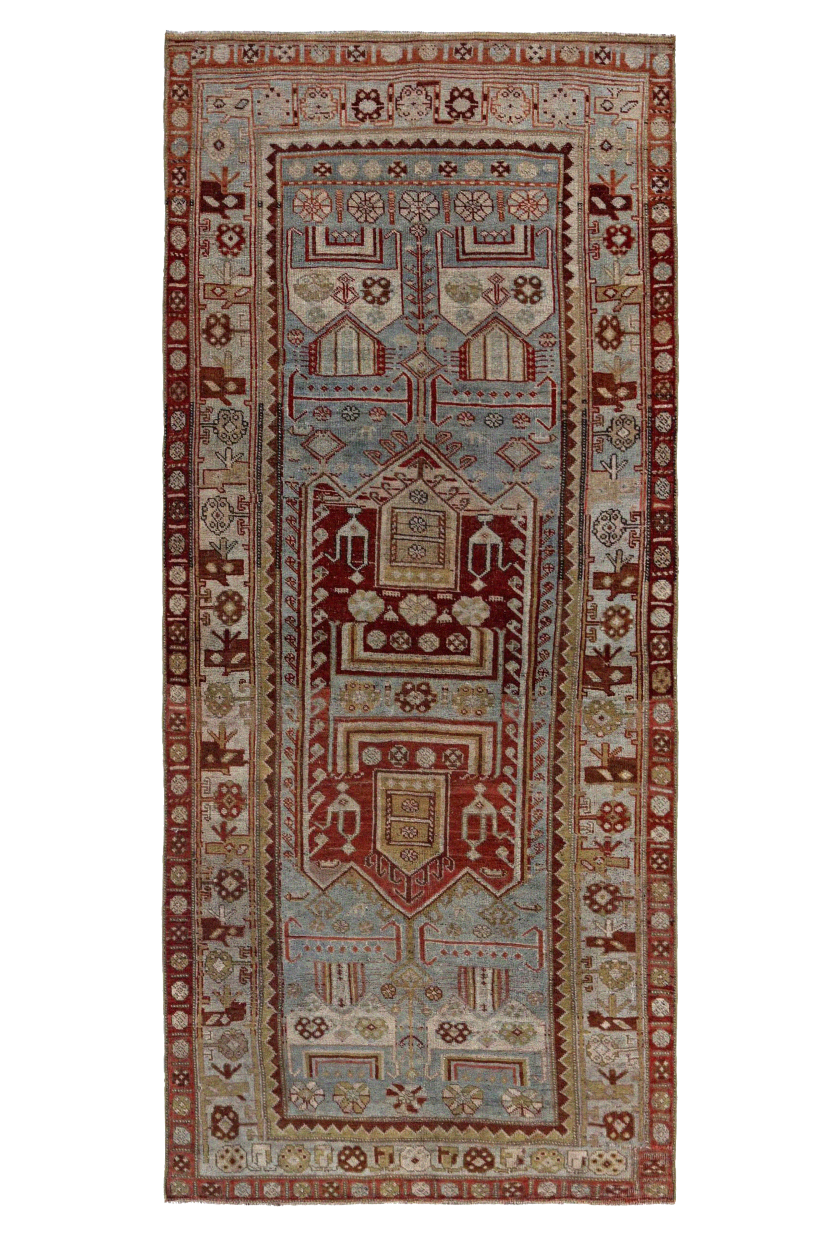 Antique Persian Bijar Transitional Rug 91460