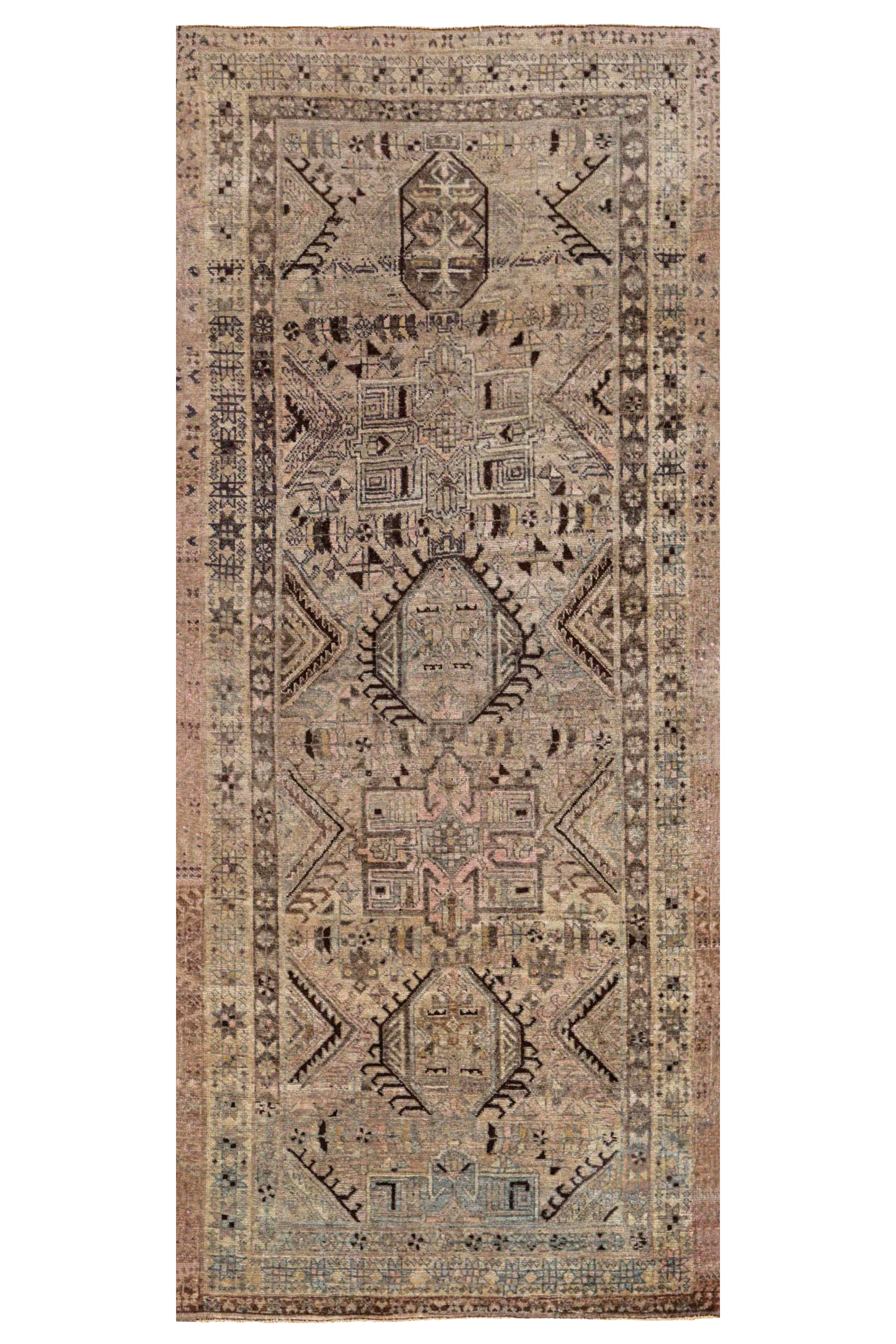 Antique Persian Bijar Transitional Rug 91493