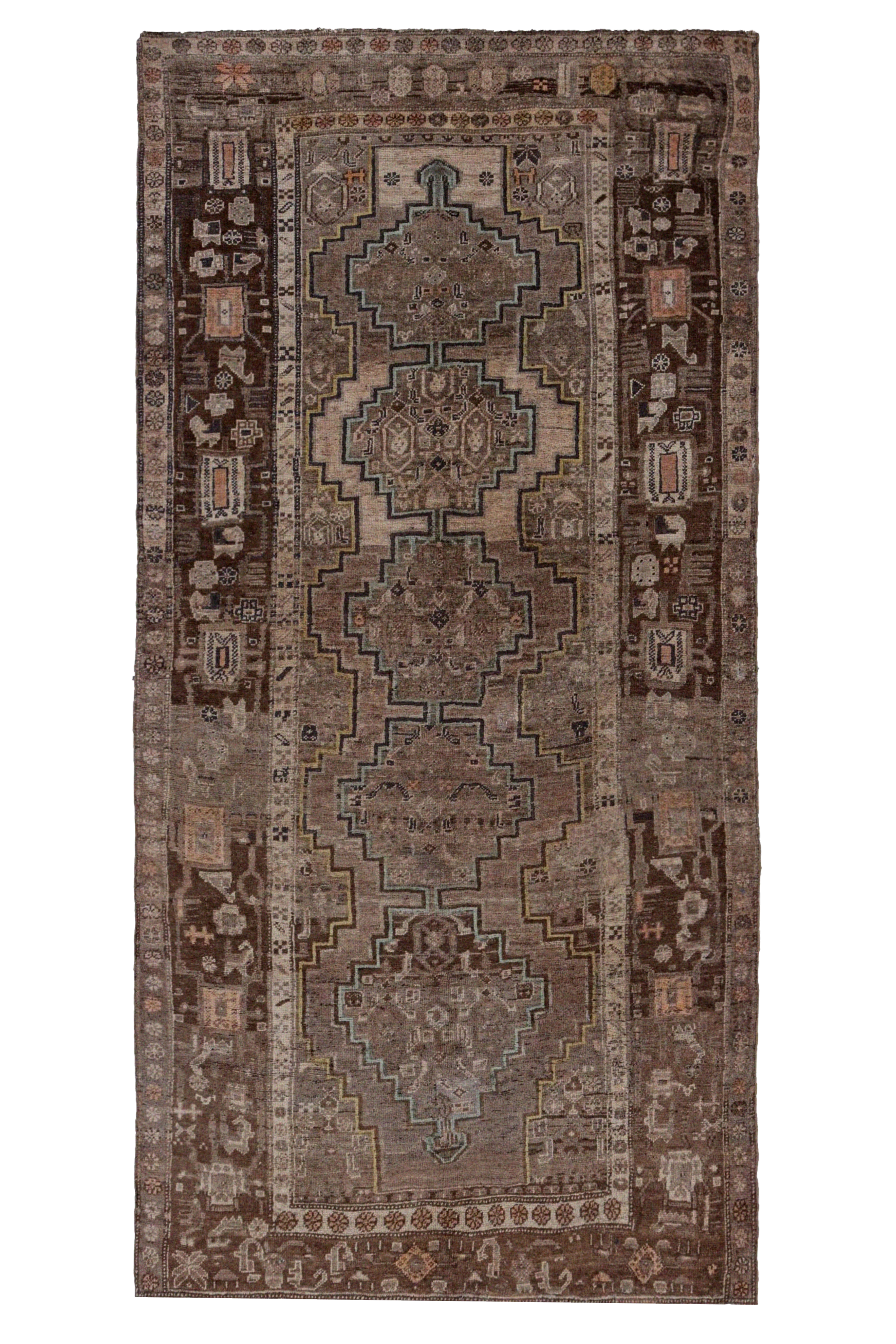 Antique Persian Bijar Transitional Rug 91496