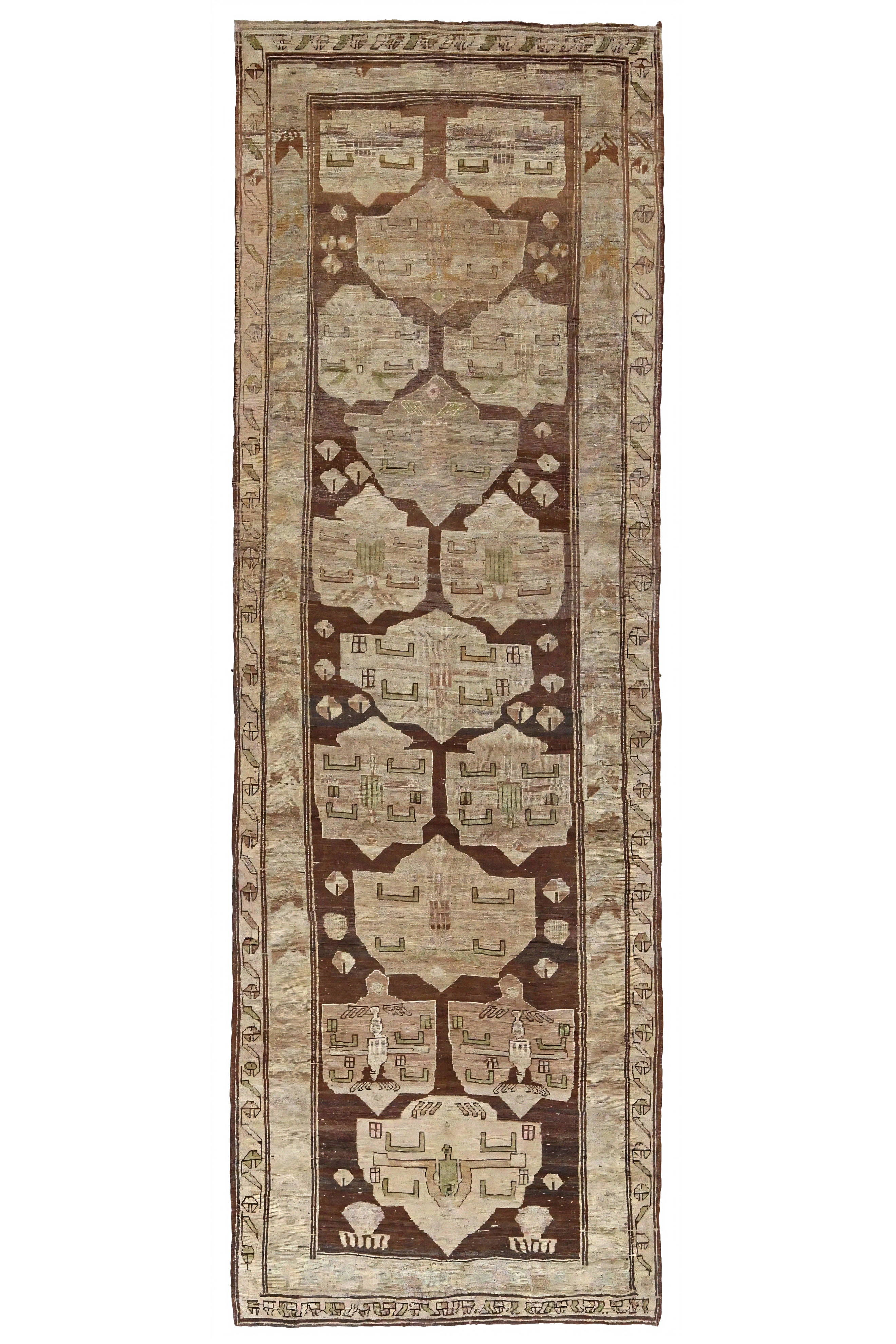 Antique Persian Bijar Transitional Rug 91518