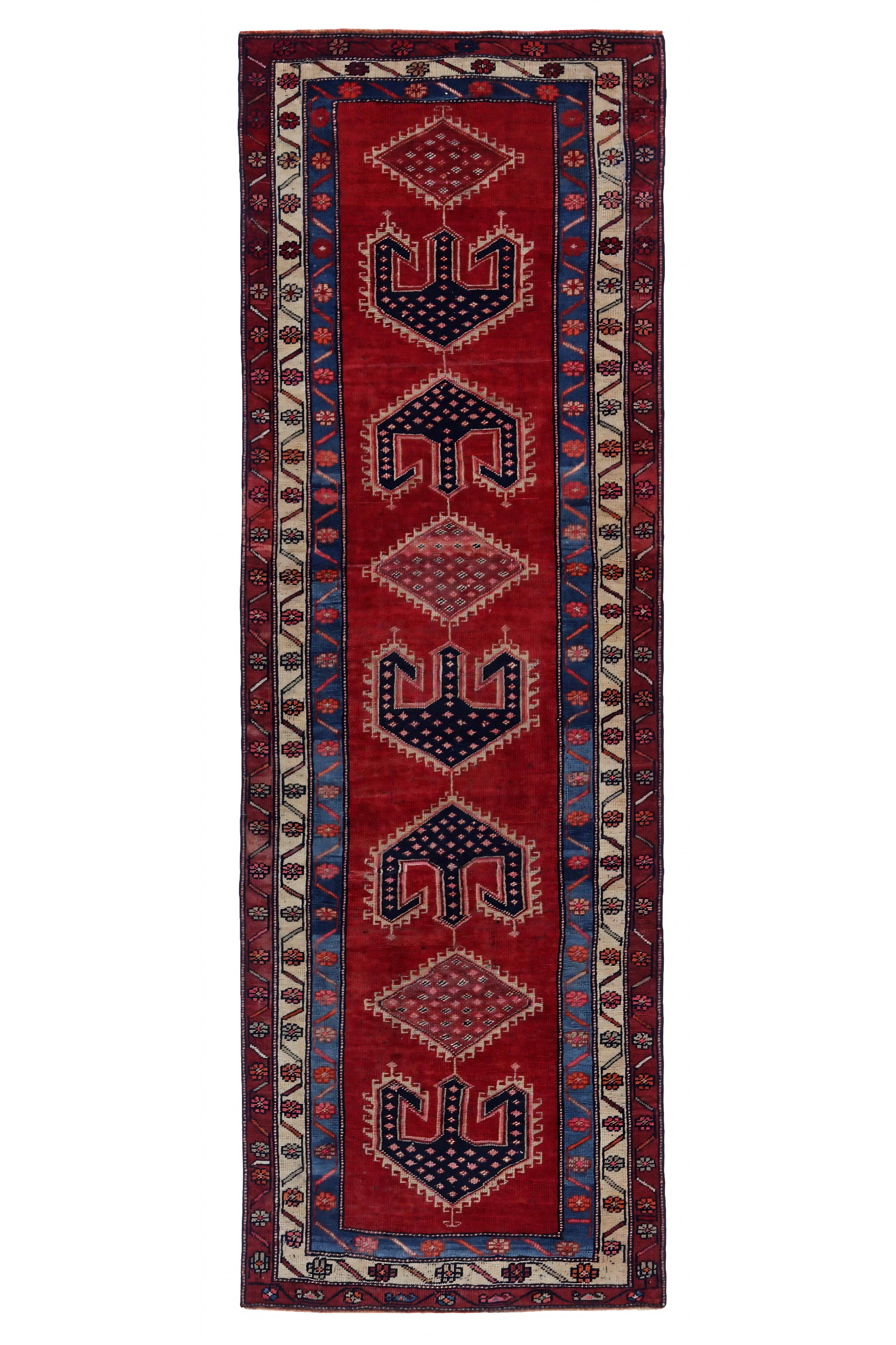 Antique Persian Azarbaijan Transitional Rug 91584