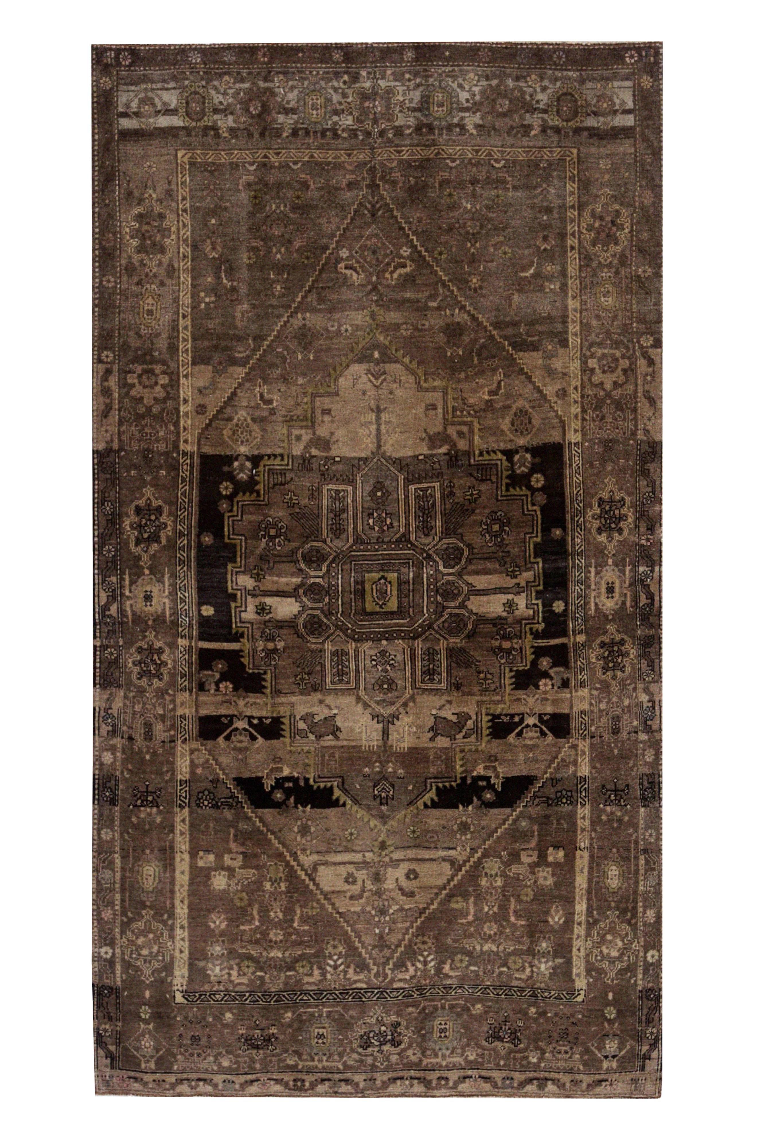 Antique Persian Bijar Transitional Rug 91585