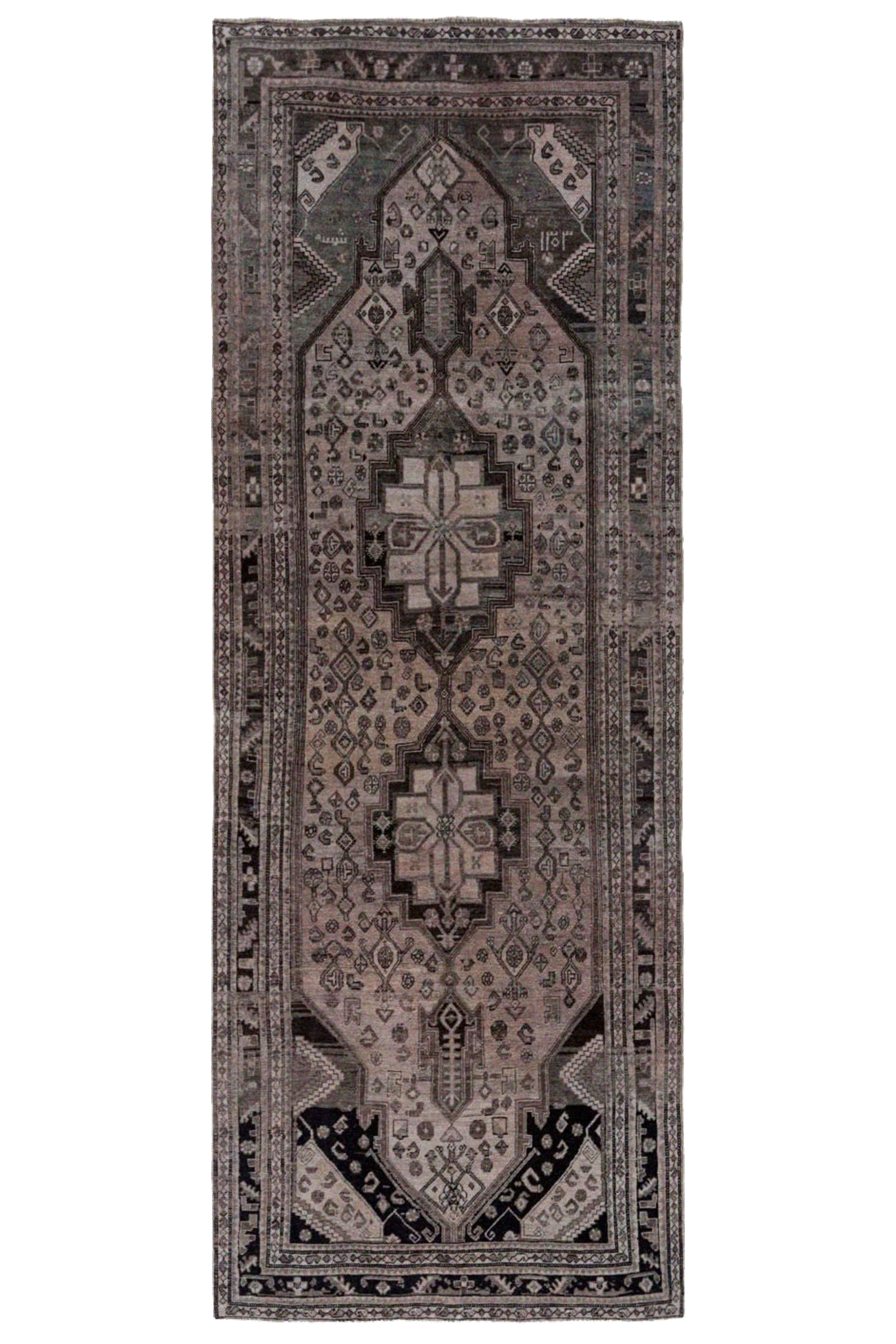 Antique Persian Bijar Transitional Rug 91612