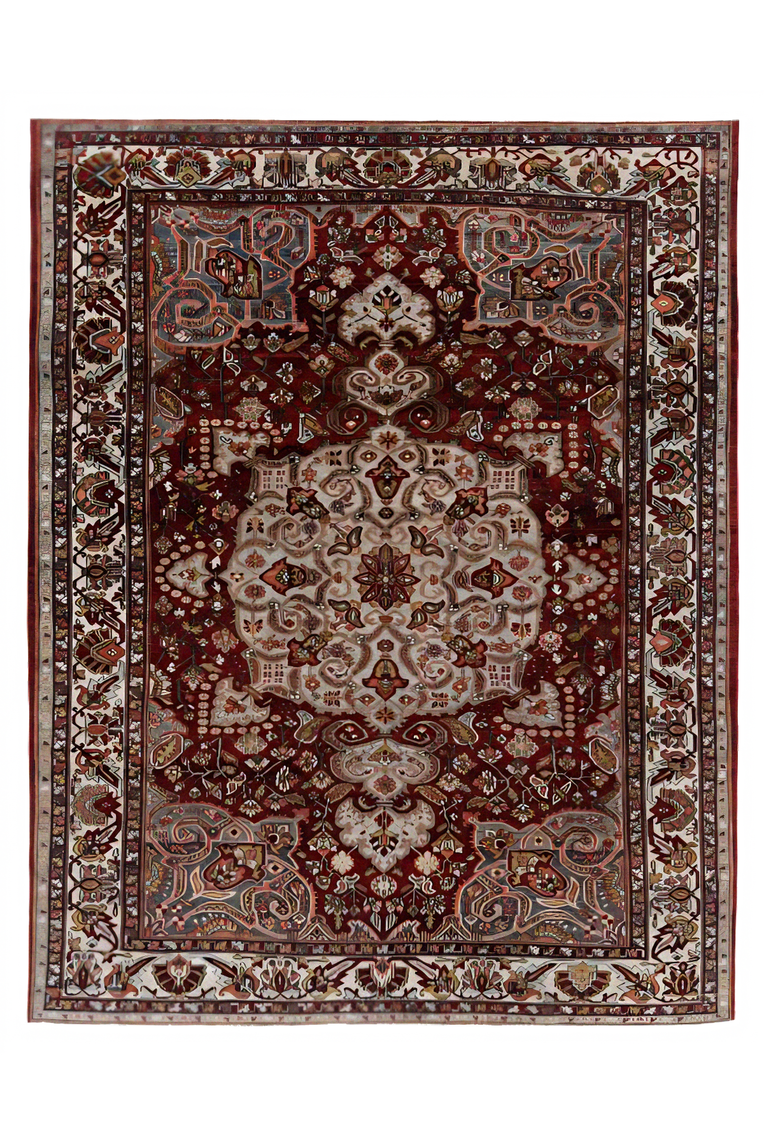 Antique Persian Bakhtiar Traditional Rug 91634