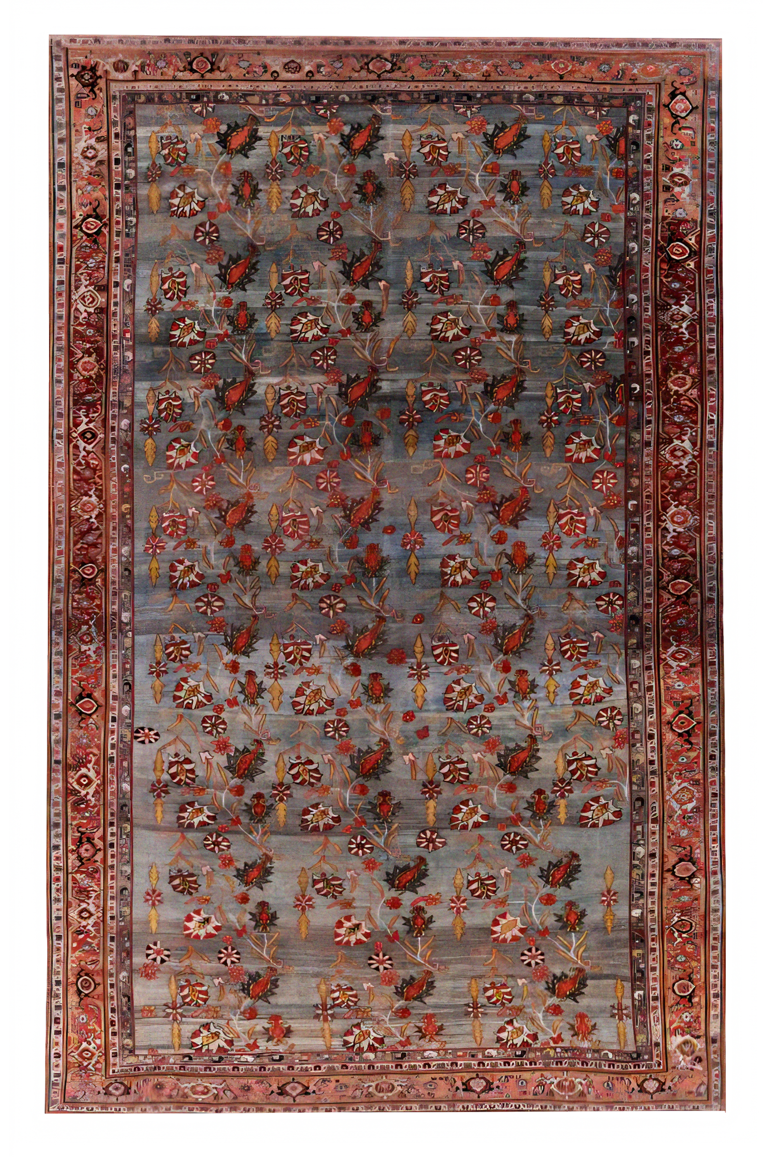 Antique Persian Bijar Traditional Rug 91638