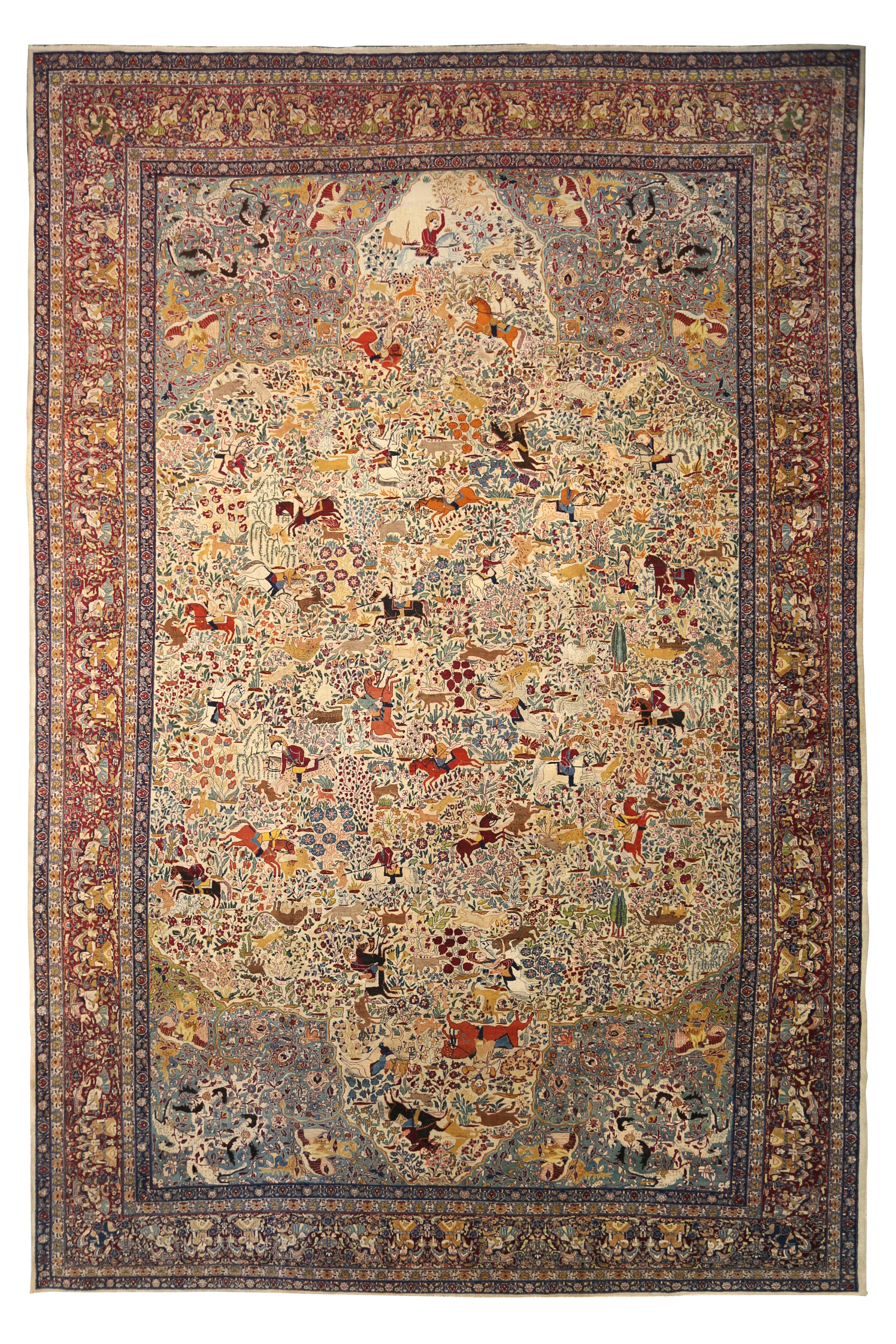 Antique Persian Tabriz Traditional Rug 91795