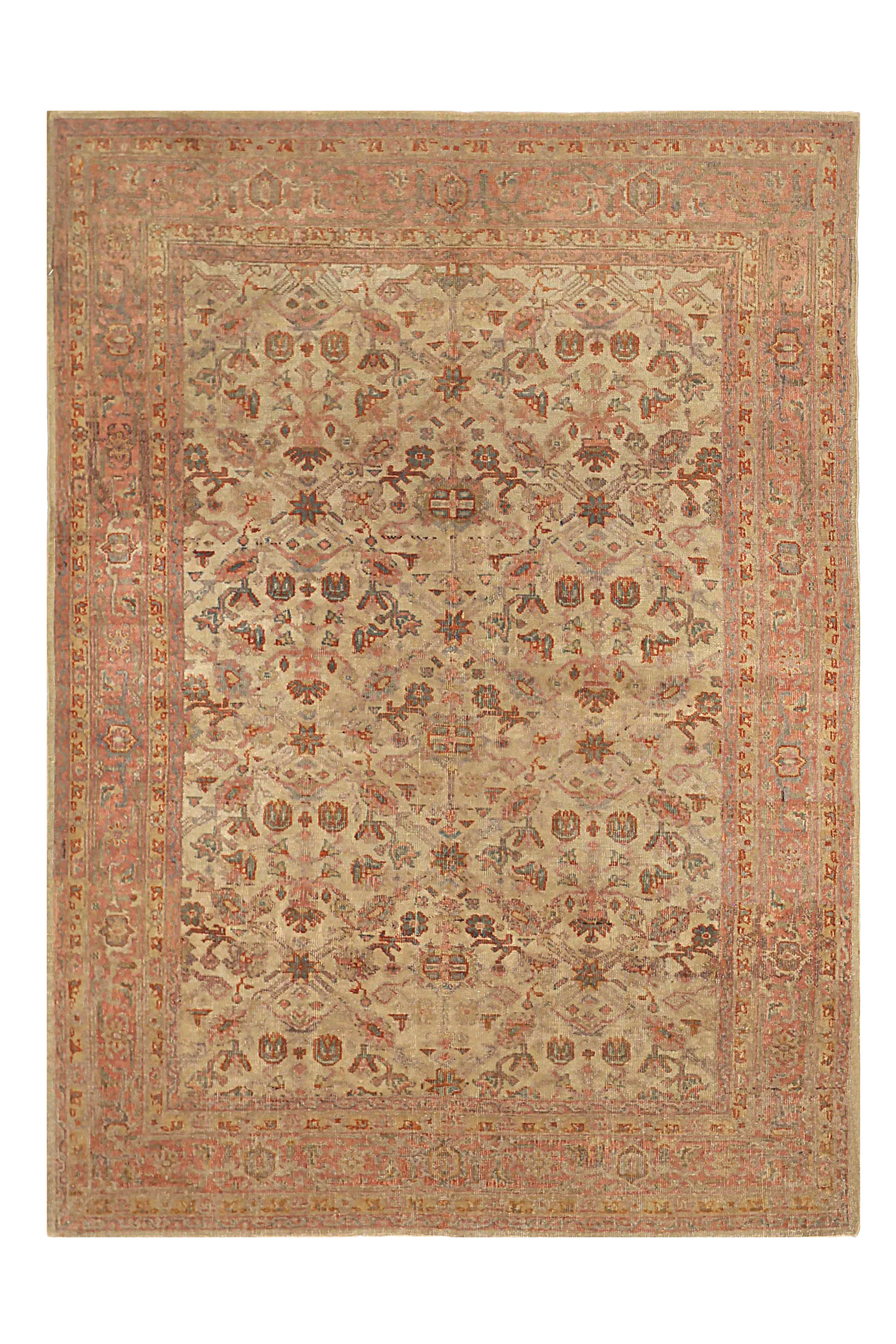 Antique Persian Mahal Transitional Rug 91943