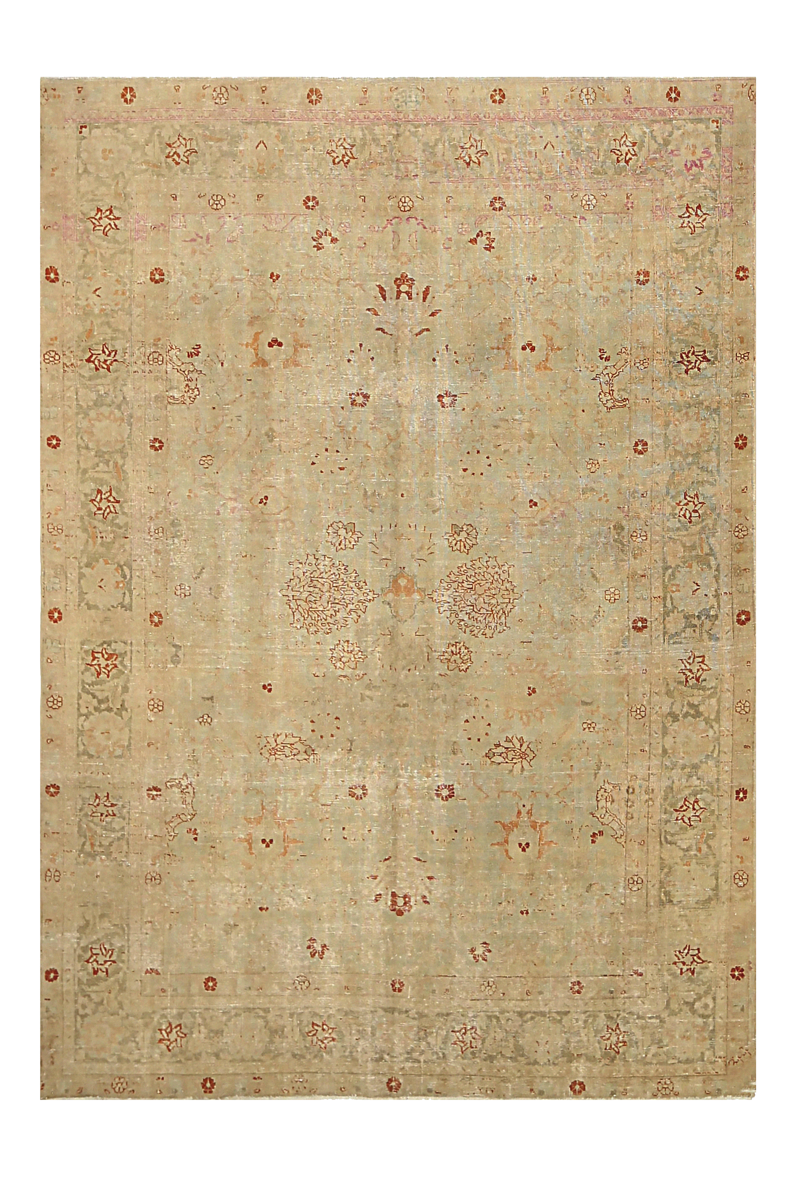 Antique Persian Tabriz Transitional Rug 92114
