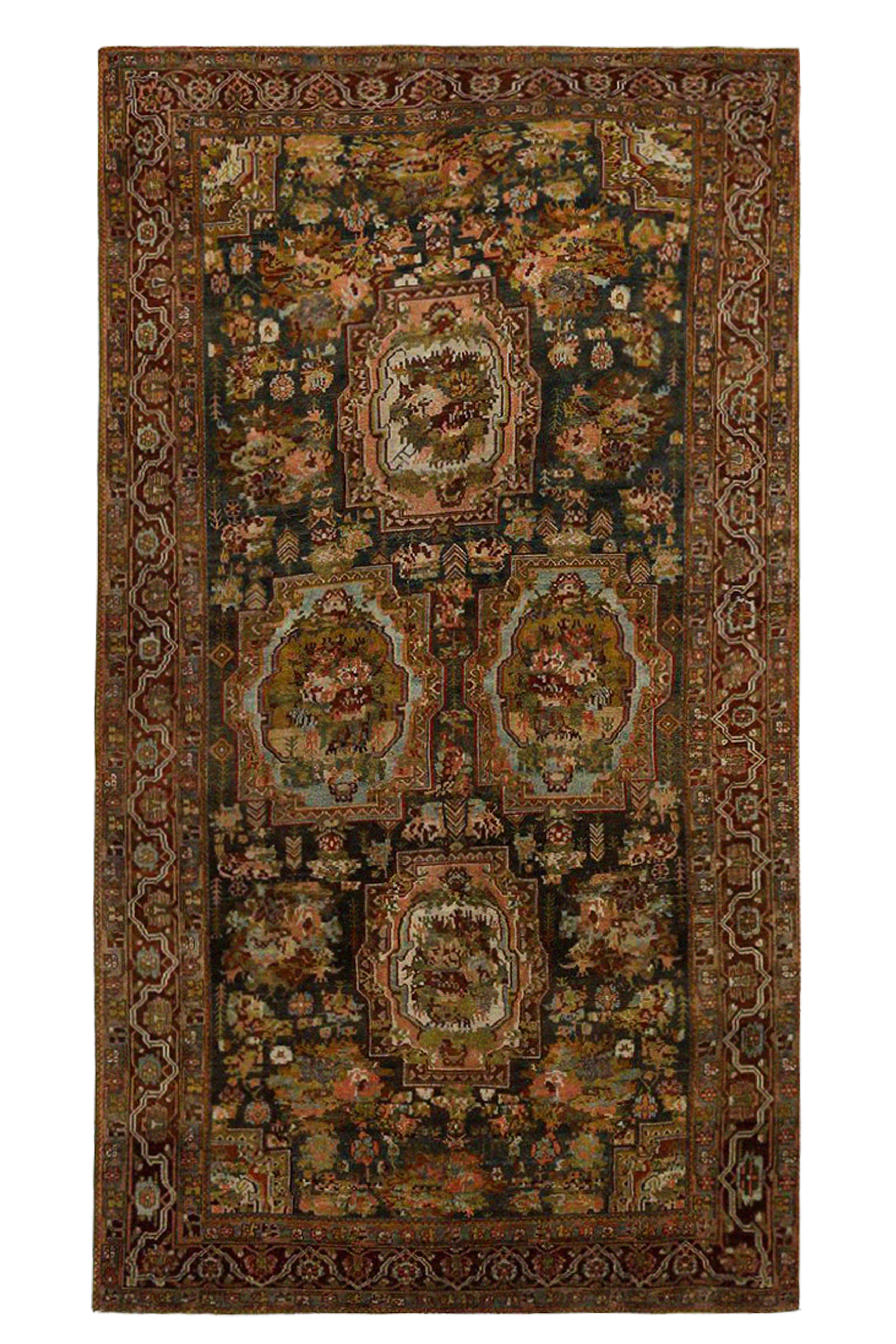 Antique Persian Bakhtiar Traditional Rug 92612