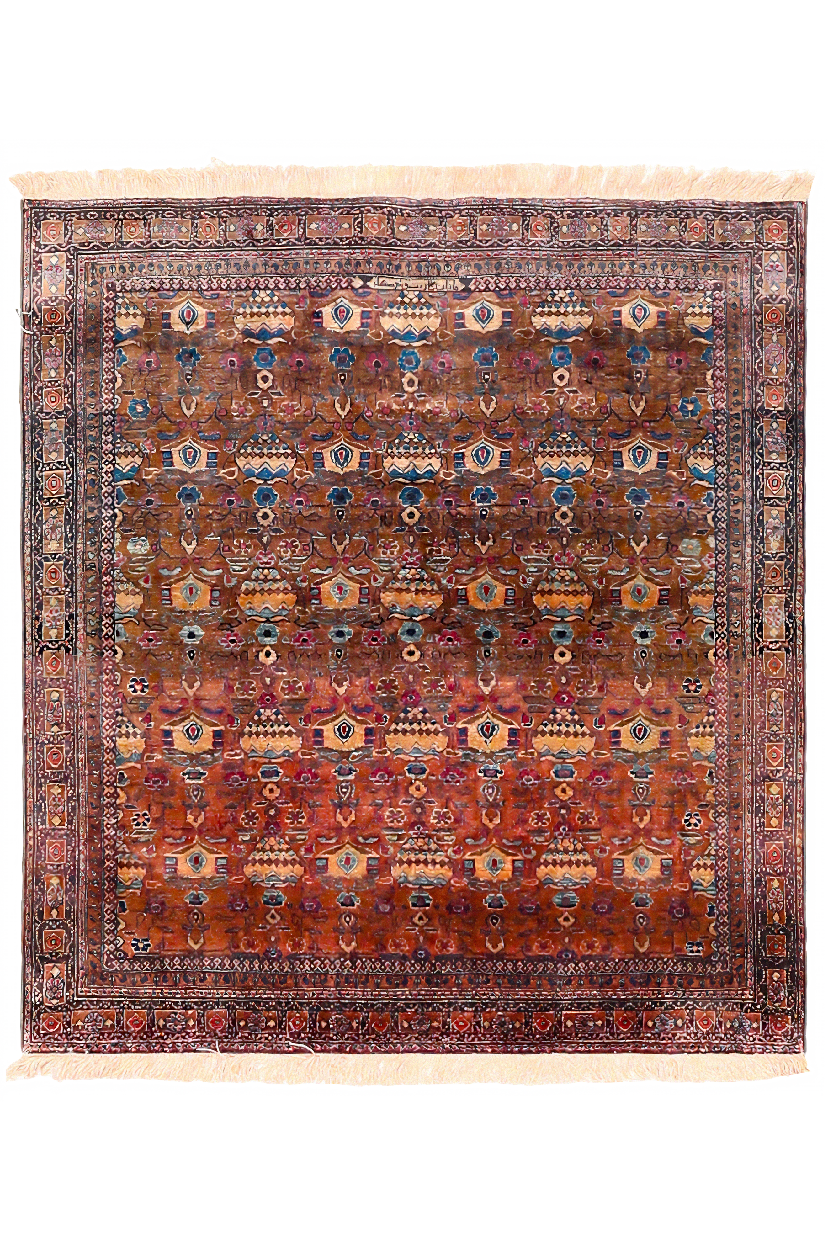 Antique Persian Kashan Traditional Rug 94544