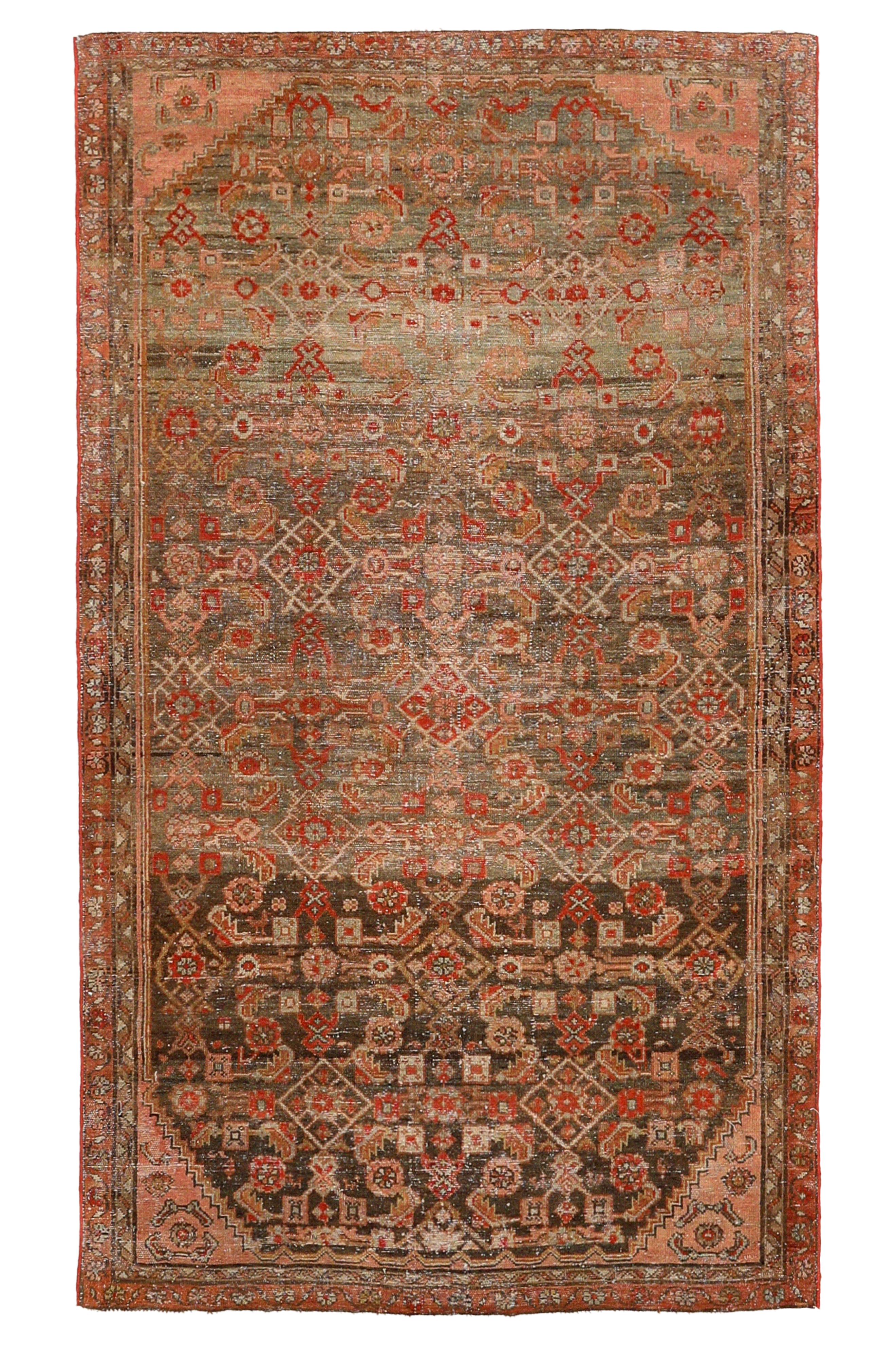 Antique Persian Malayer Traditional Rug 94579