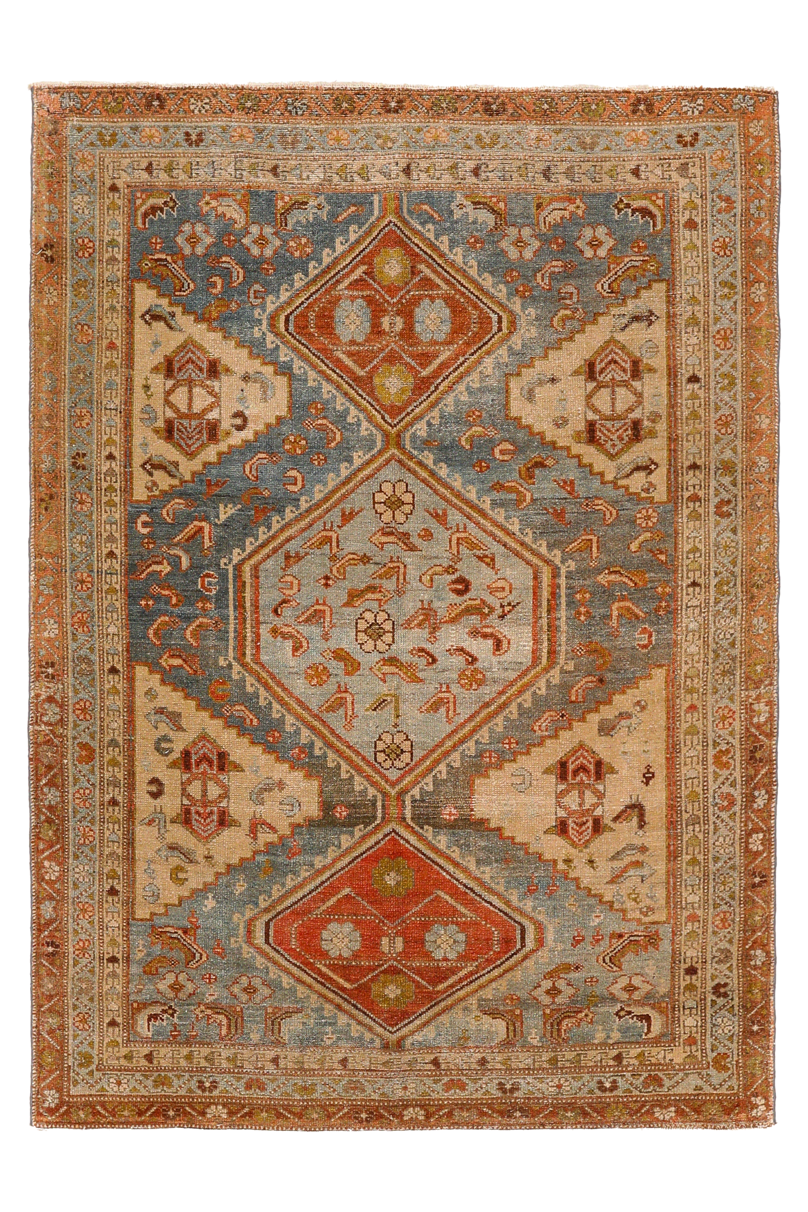 Antique Persian Malayer Traditional Rug 94587