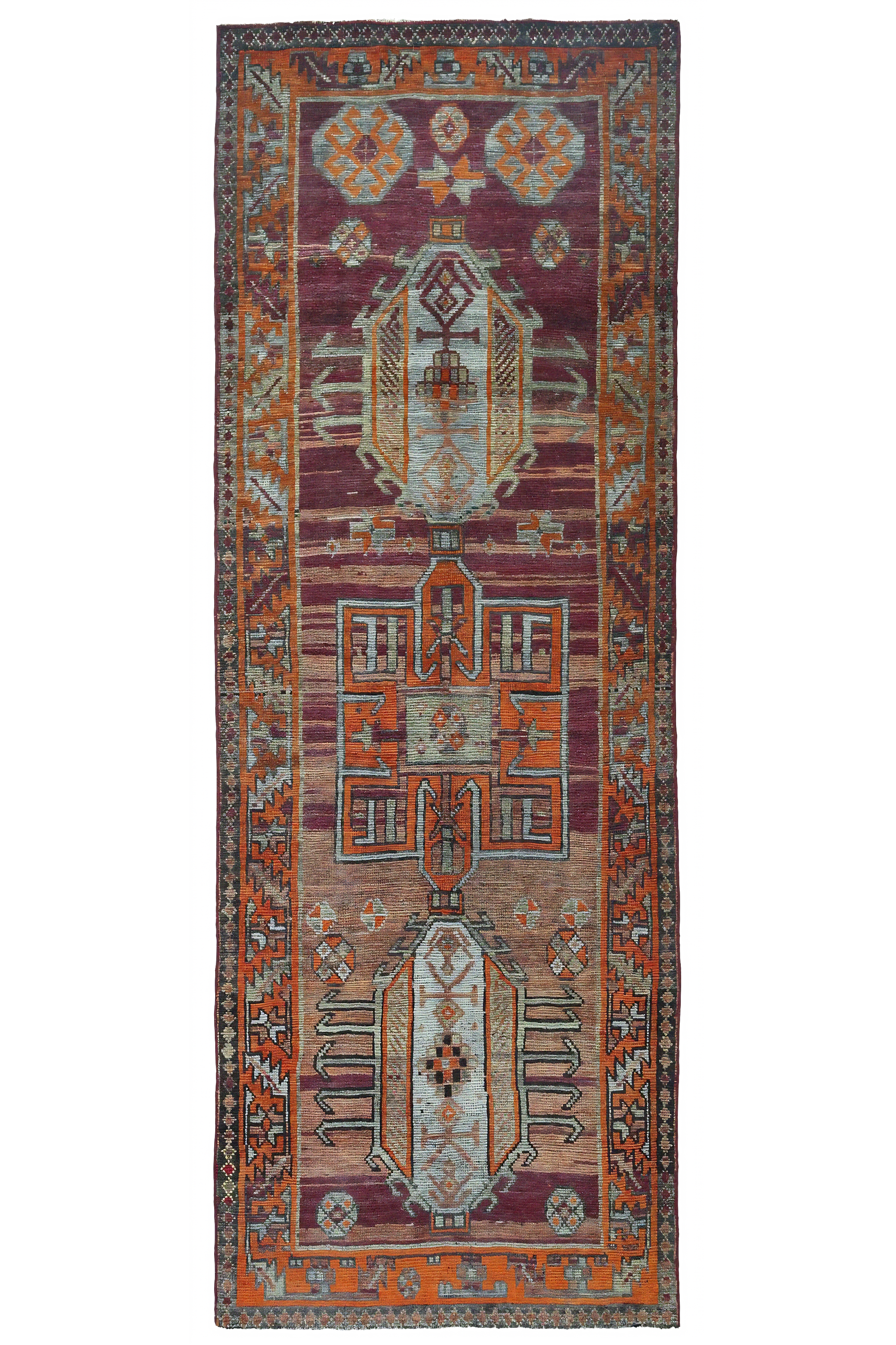 Antique Persian Azarbaijan Transitional Rug 96660