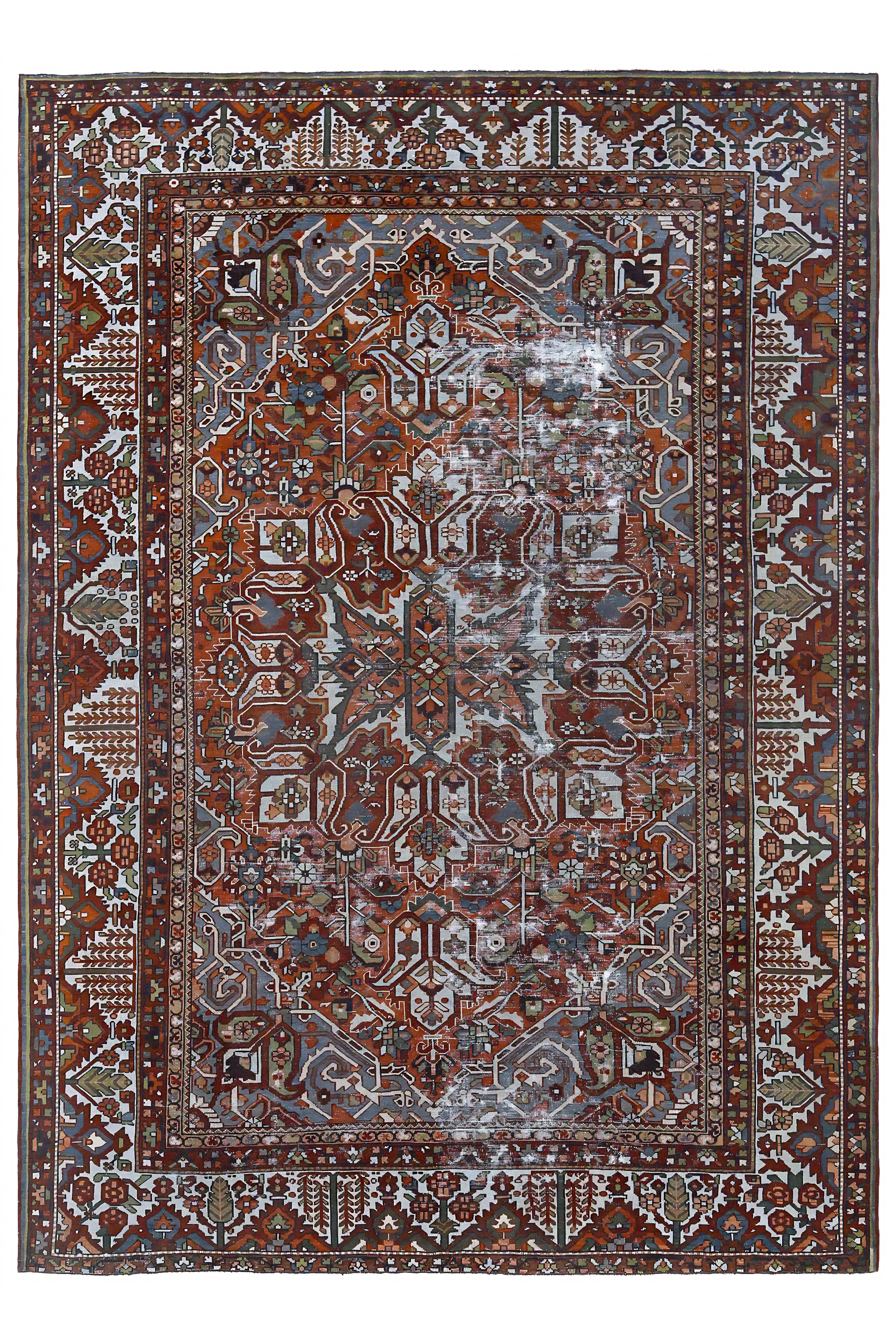 Antique Persian Bakhtiar Traditional Rug 96671