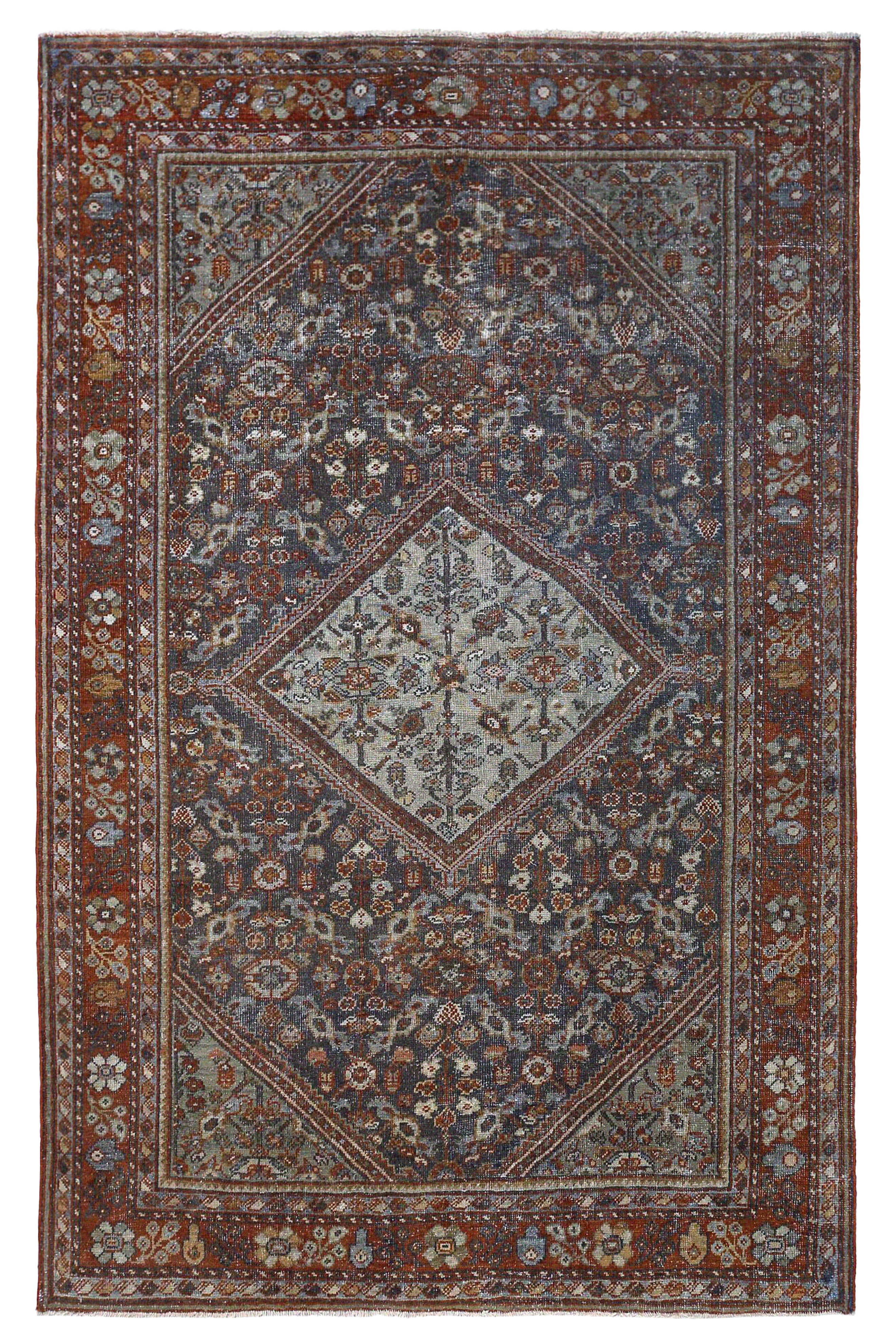 Antique Persian Mahal Traditional Rug 96674