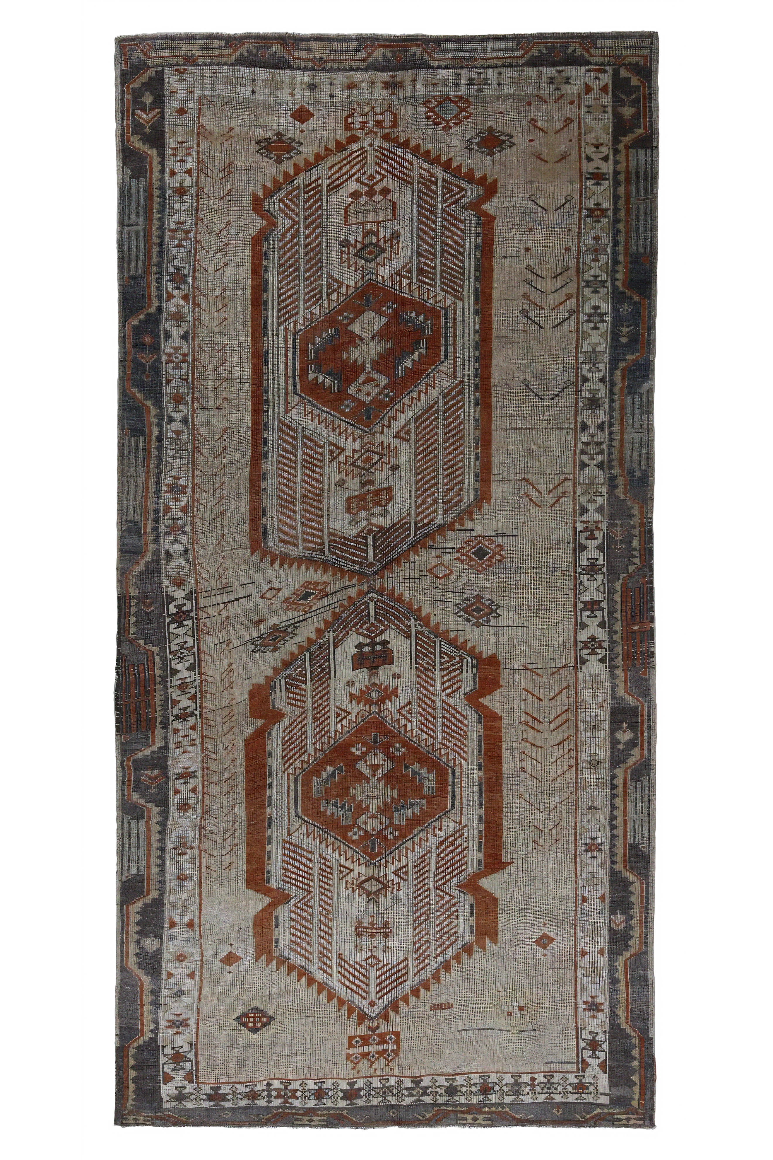 Antique Persian Azarbaijan Transitional Rug 96678