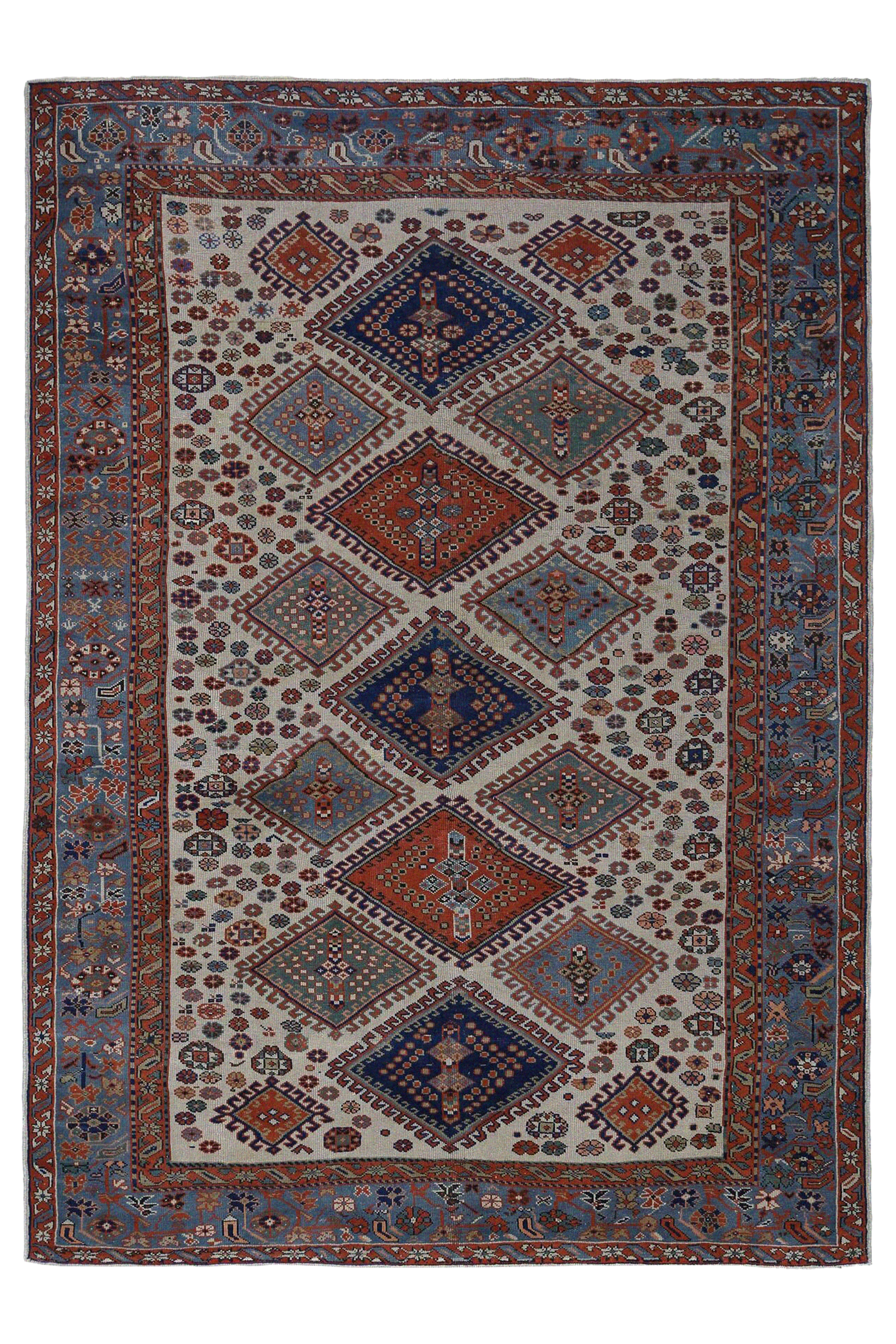 Antique Persian Kazakhstan Traditional Rug 96679