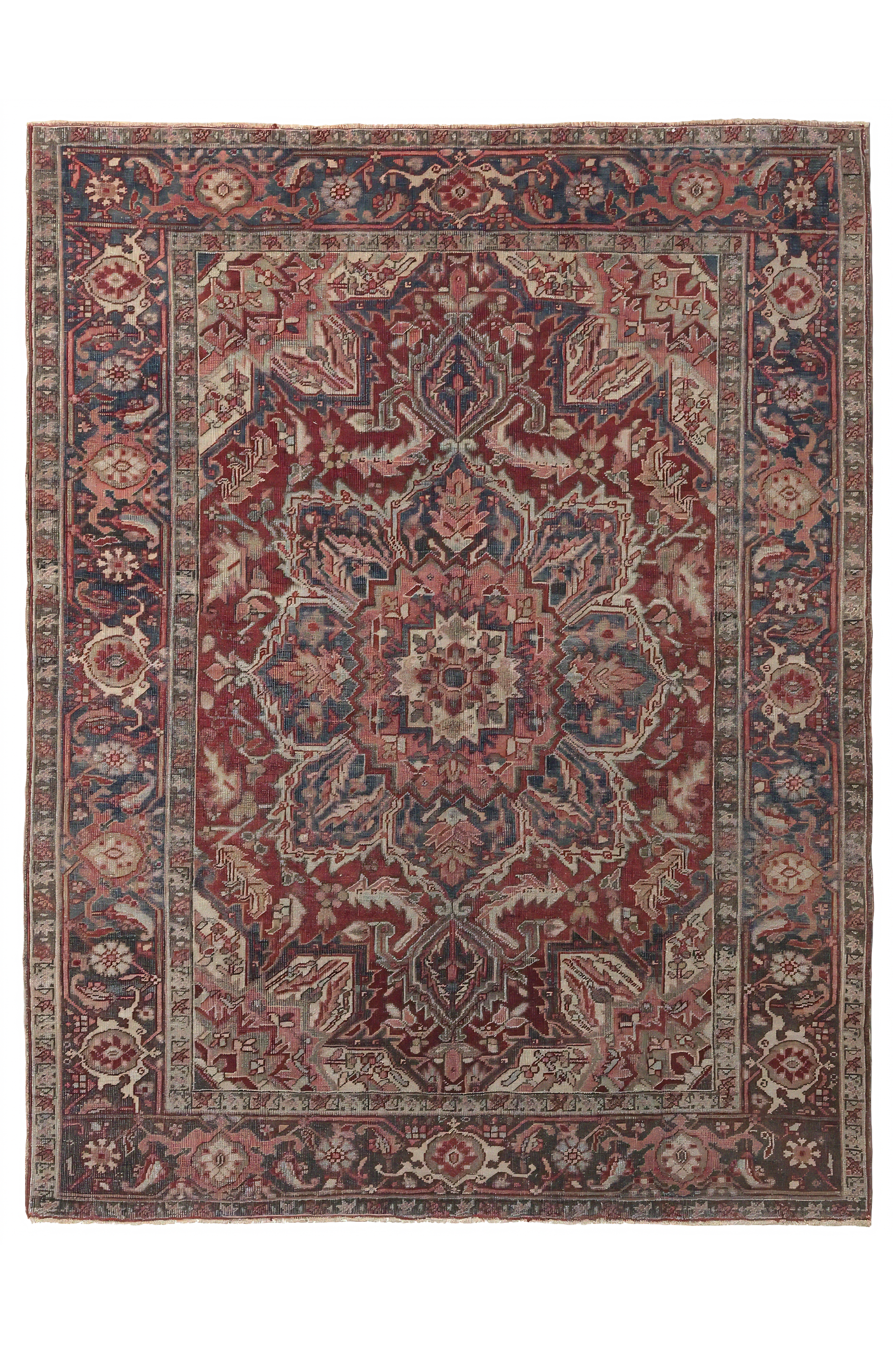 Antique Persian Heriz Traditional Rug 96694