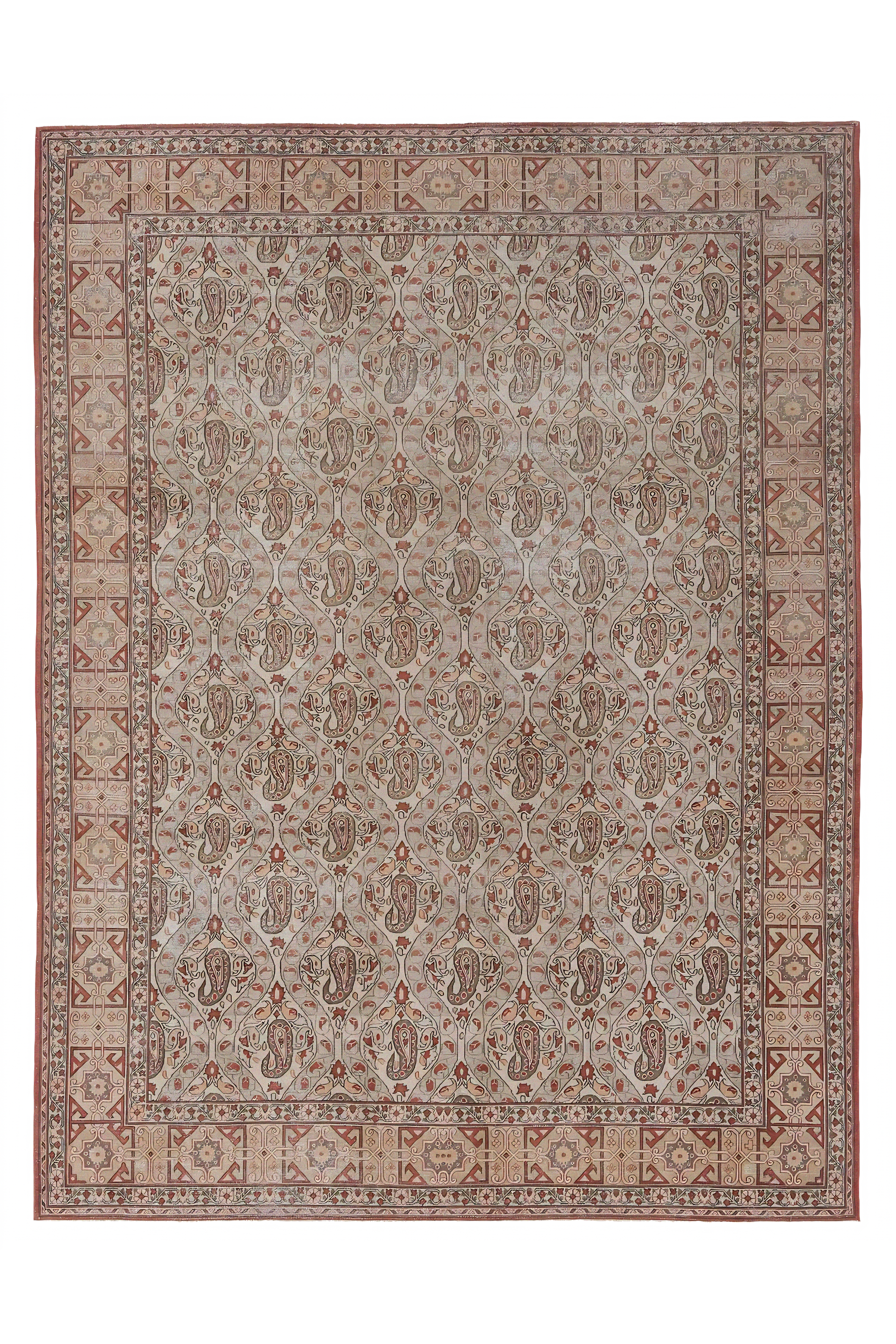Antique Persian Isfahan Traditional Rug 96695