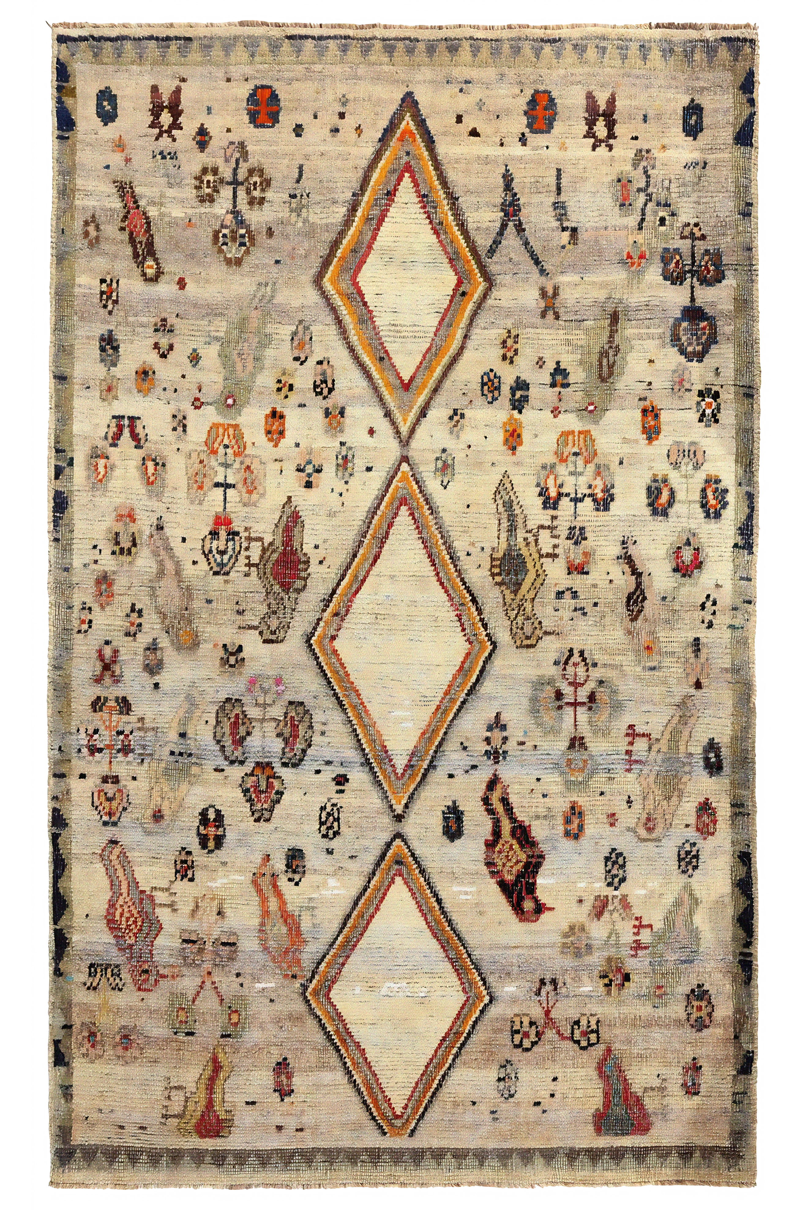 Antique Persian Gabbeh Transitional Rug 96710