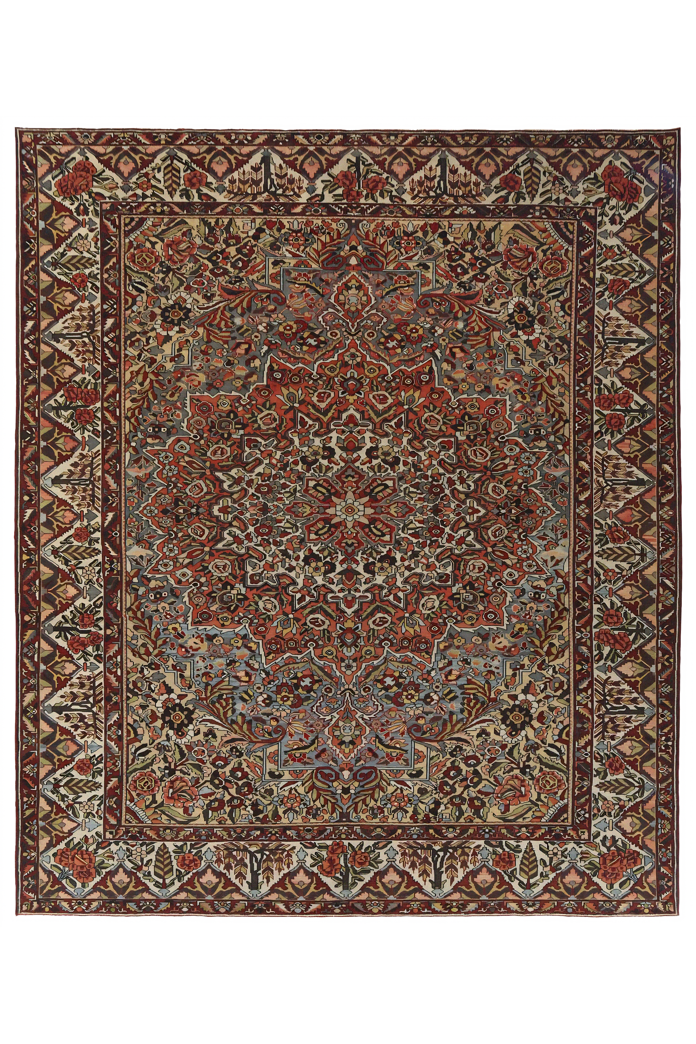 Antique Persian Bakhtiar Traditional Rug 96717