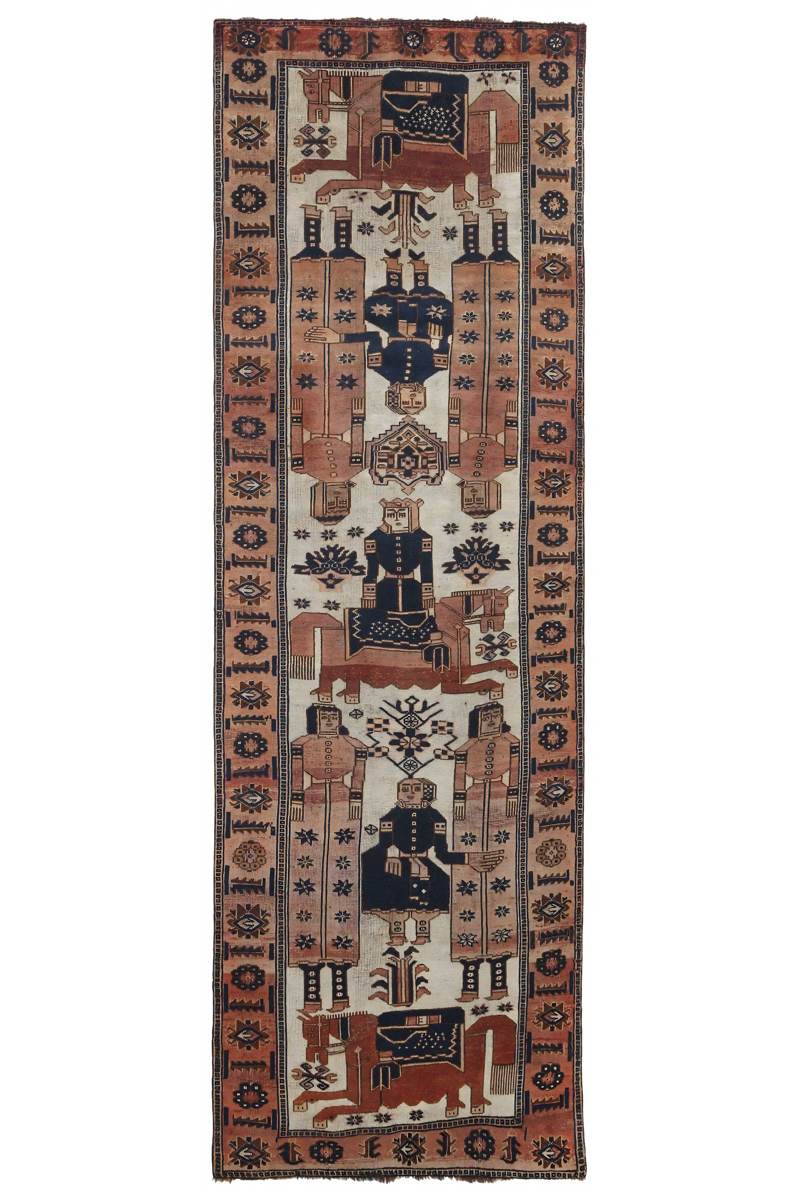 Antique Persian Shiraz Traditional Rug 96726