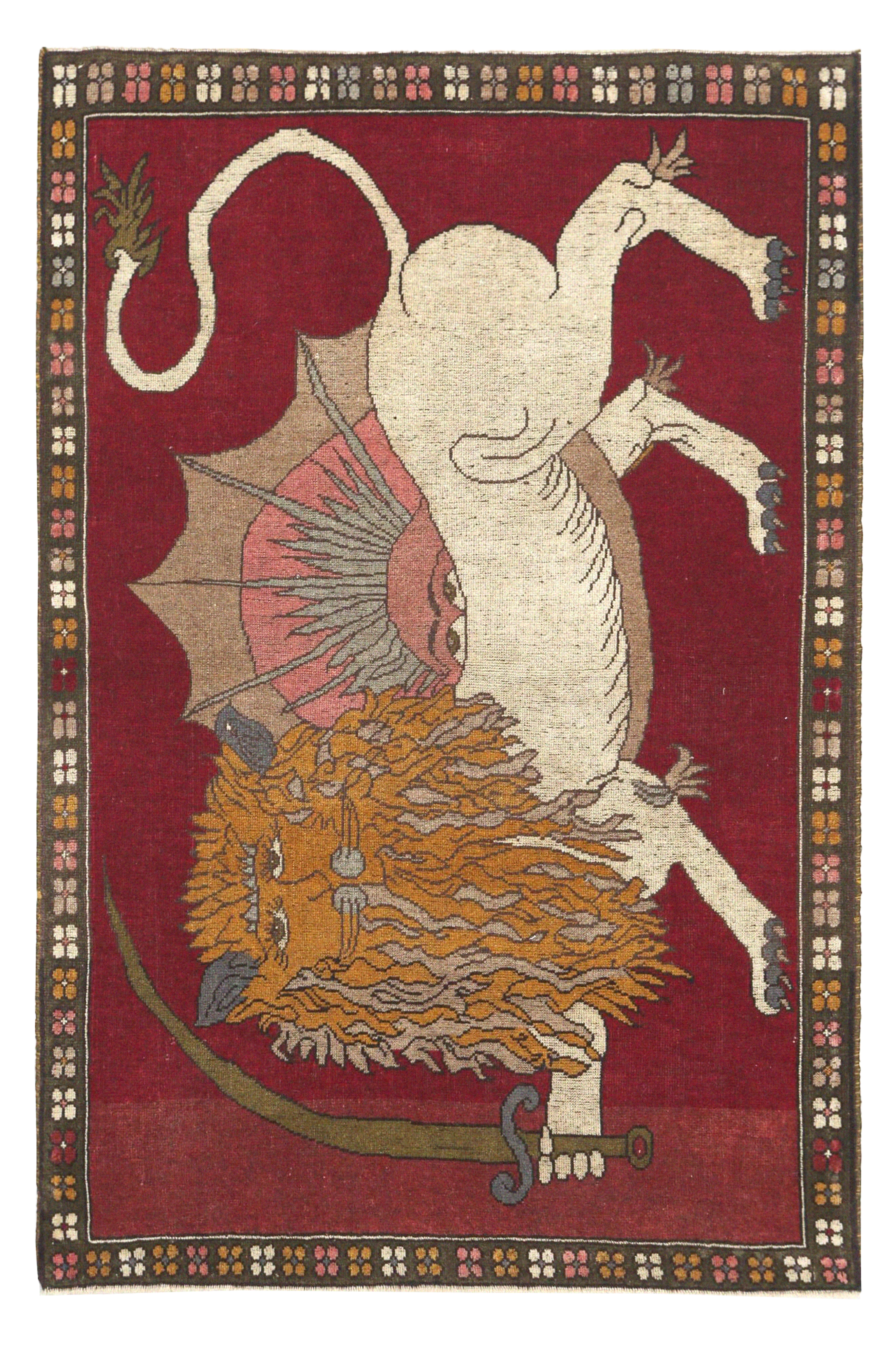 Antique Persian Gabbeh Traditional Rug 96727