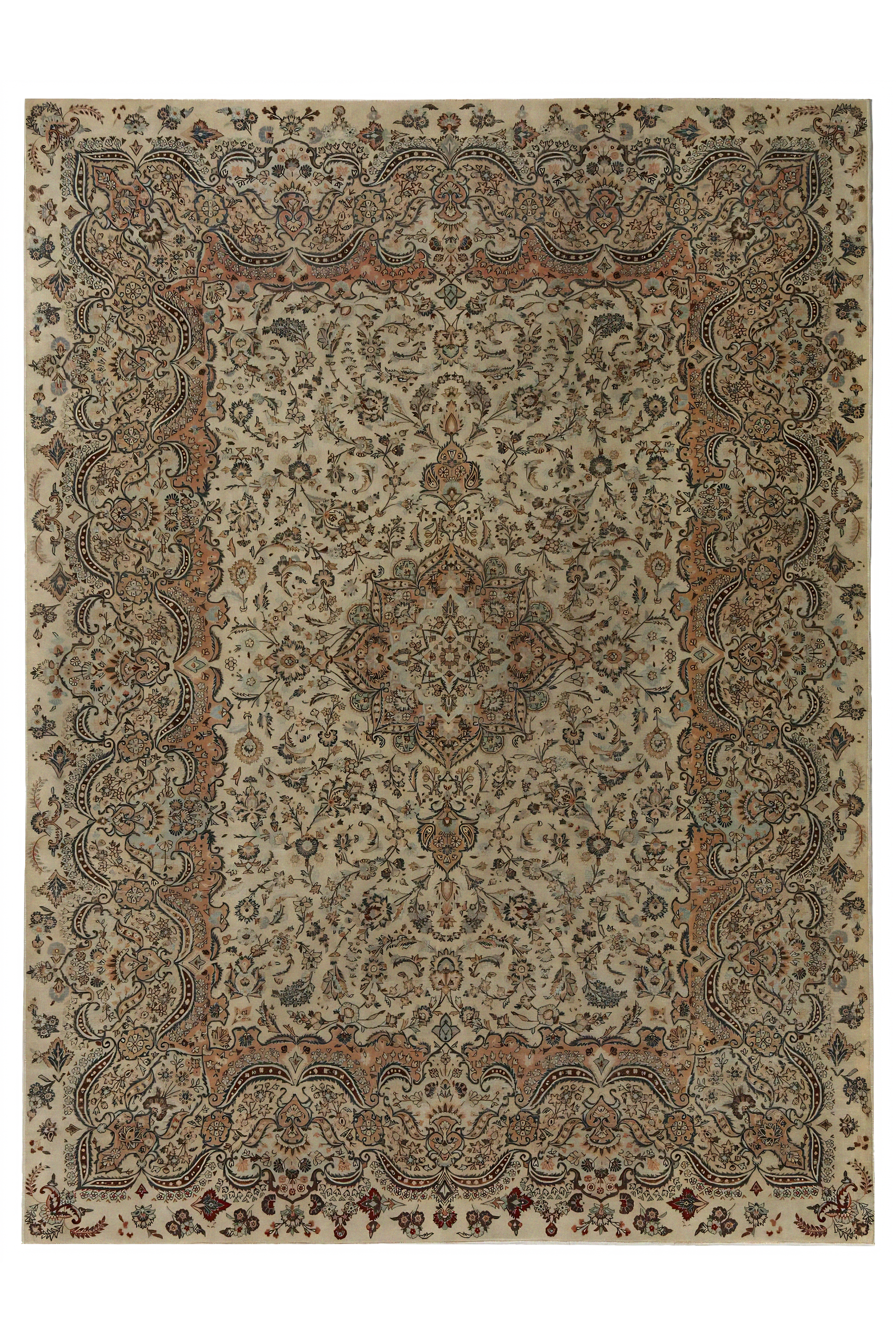Antique Persian Kashan Traditional Rug 96737