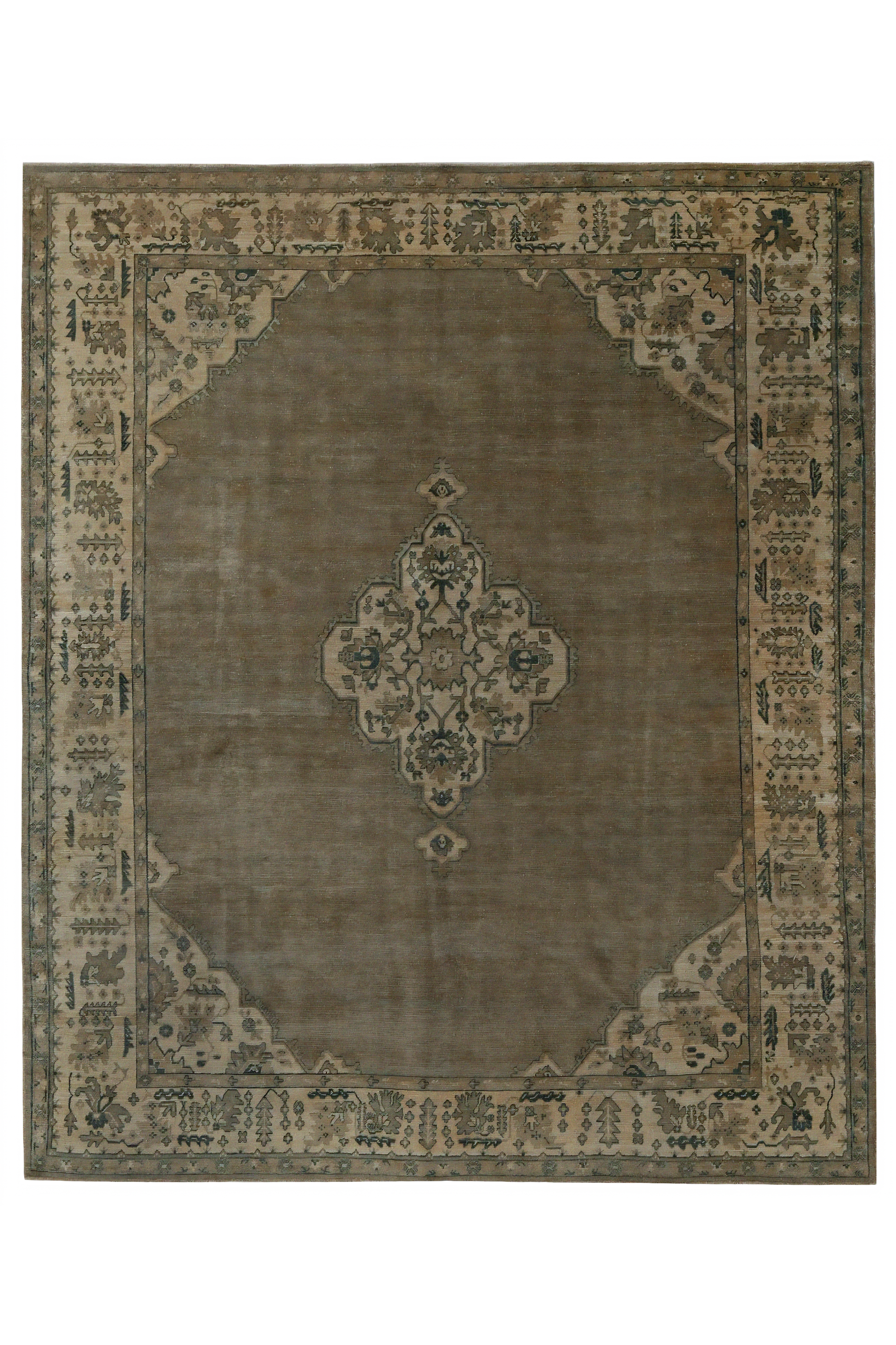 Antique Persian Oushak Traditional Rug 96740