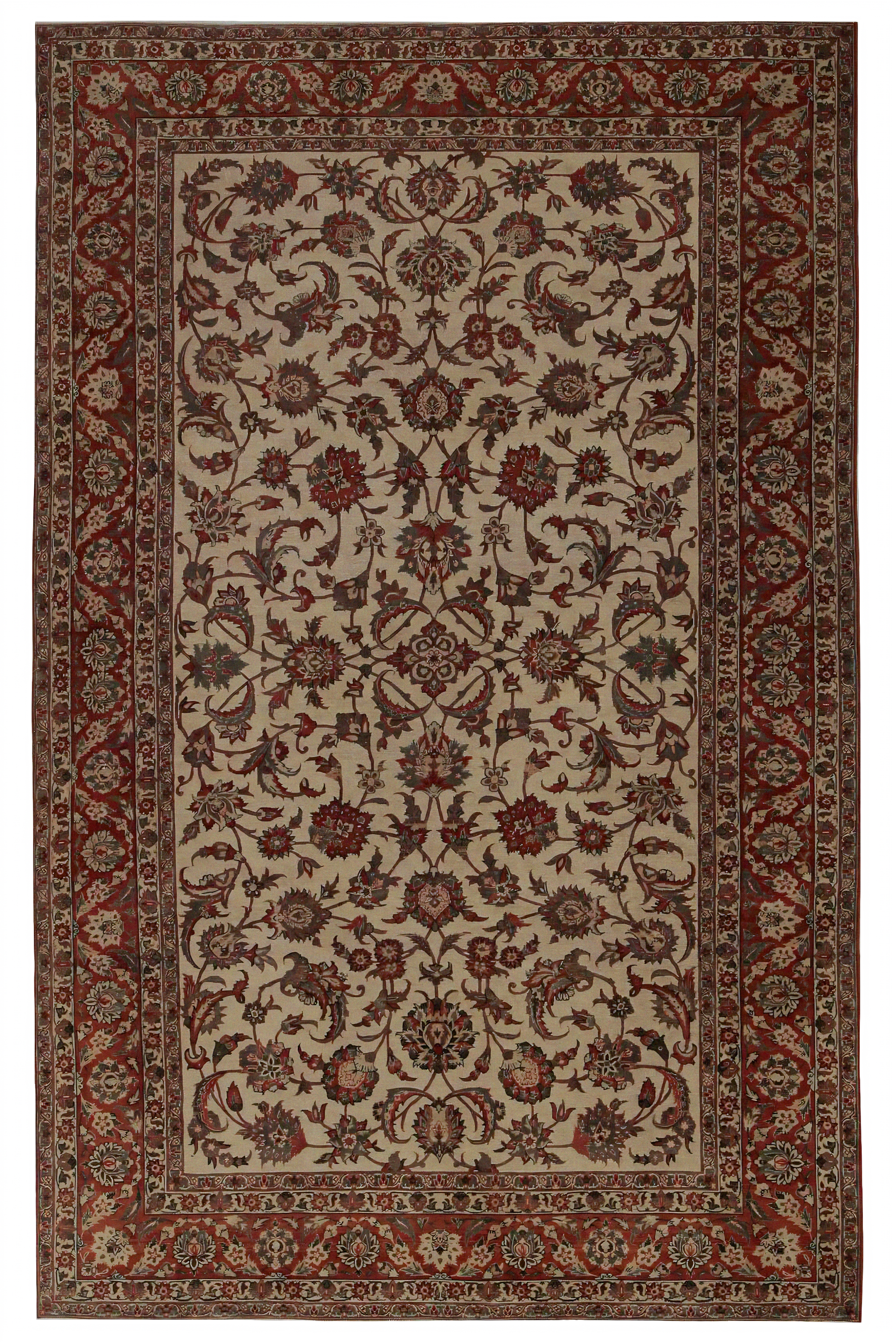 Antique Persian Isfahan Traditional Rug 96744