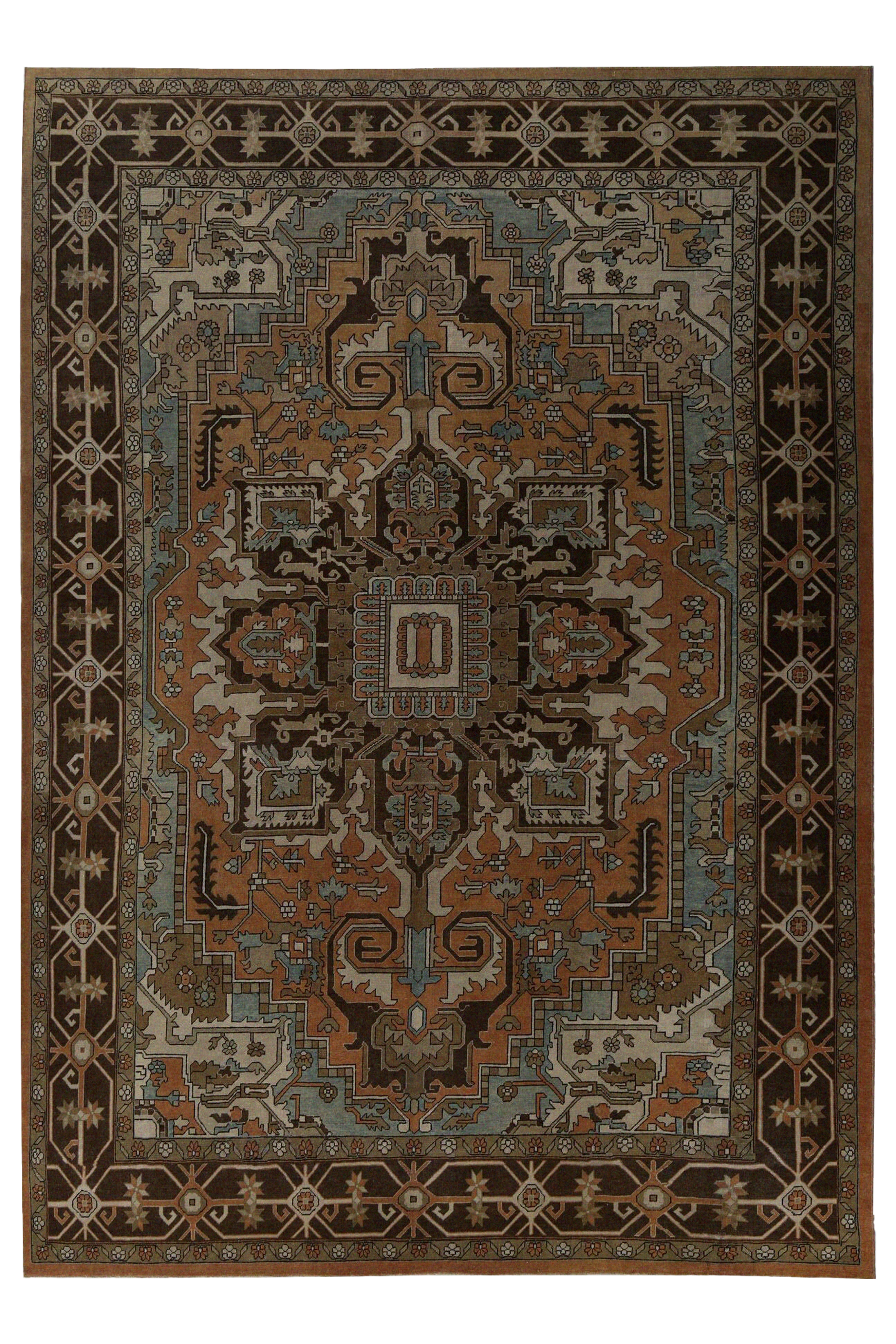 Antique Persian Heriz Traditional Rug 96745