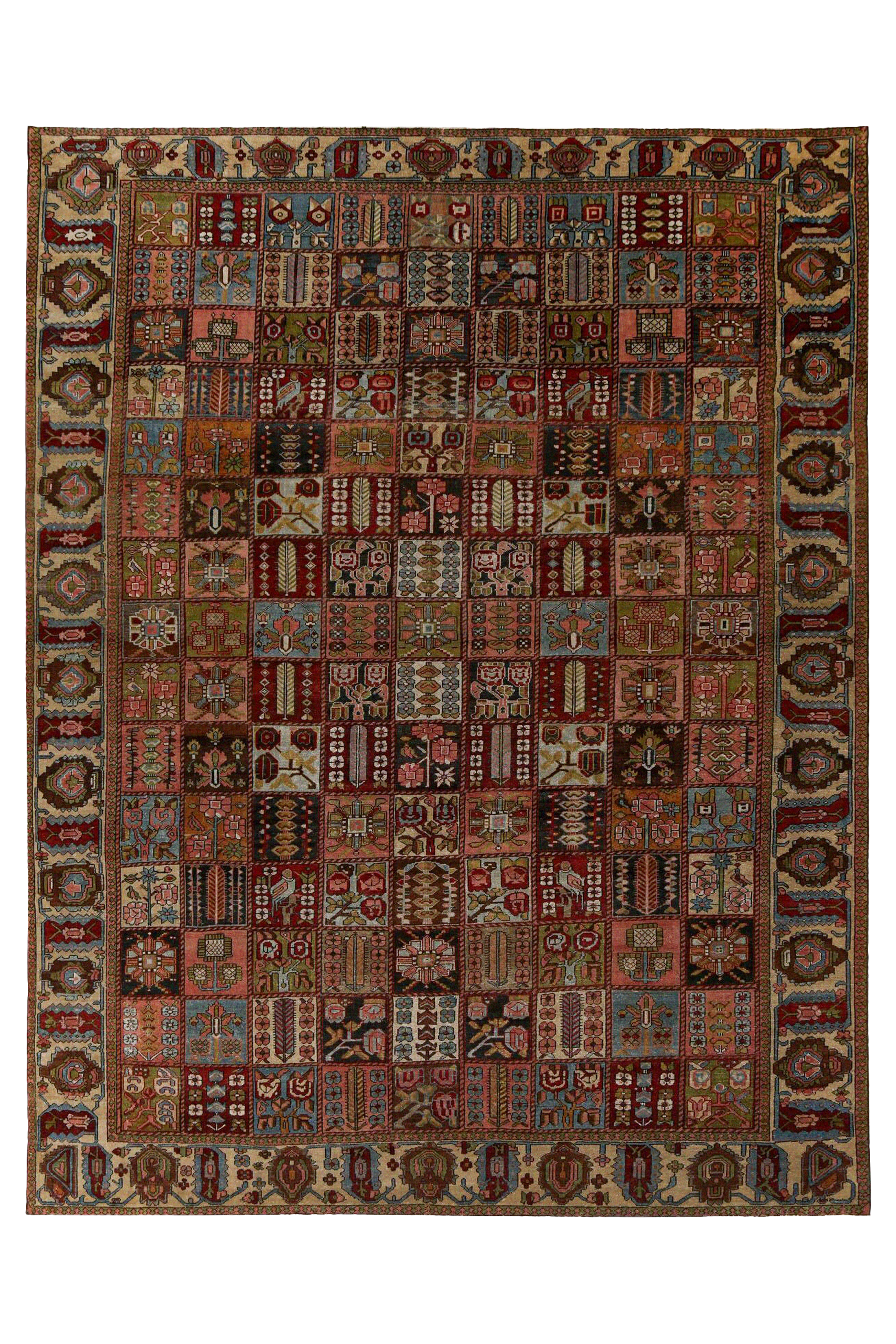 Antique Persian Bakhtiar Traditional Rug 96747