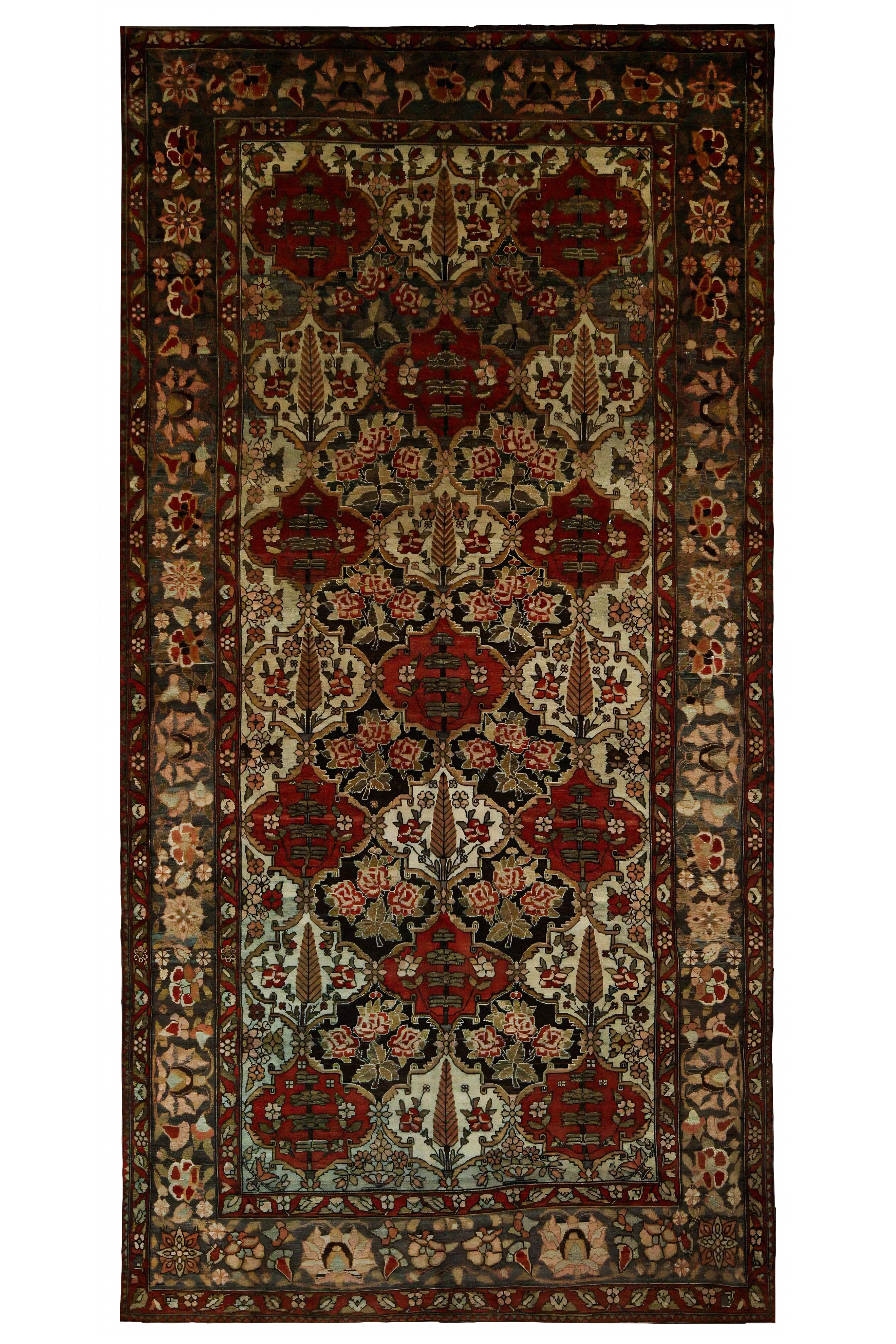 Antique Persian Bakhtiar Traditional Rug 96749