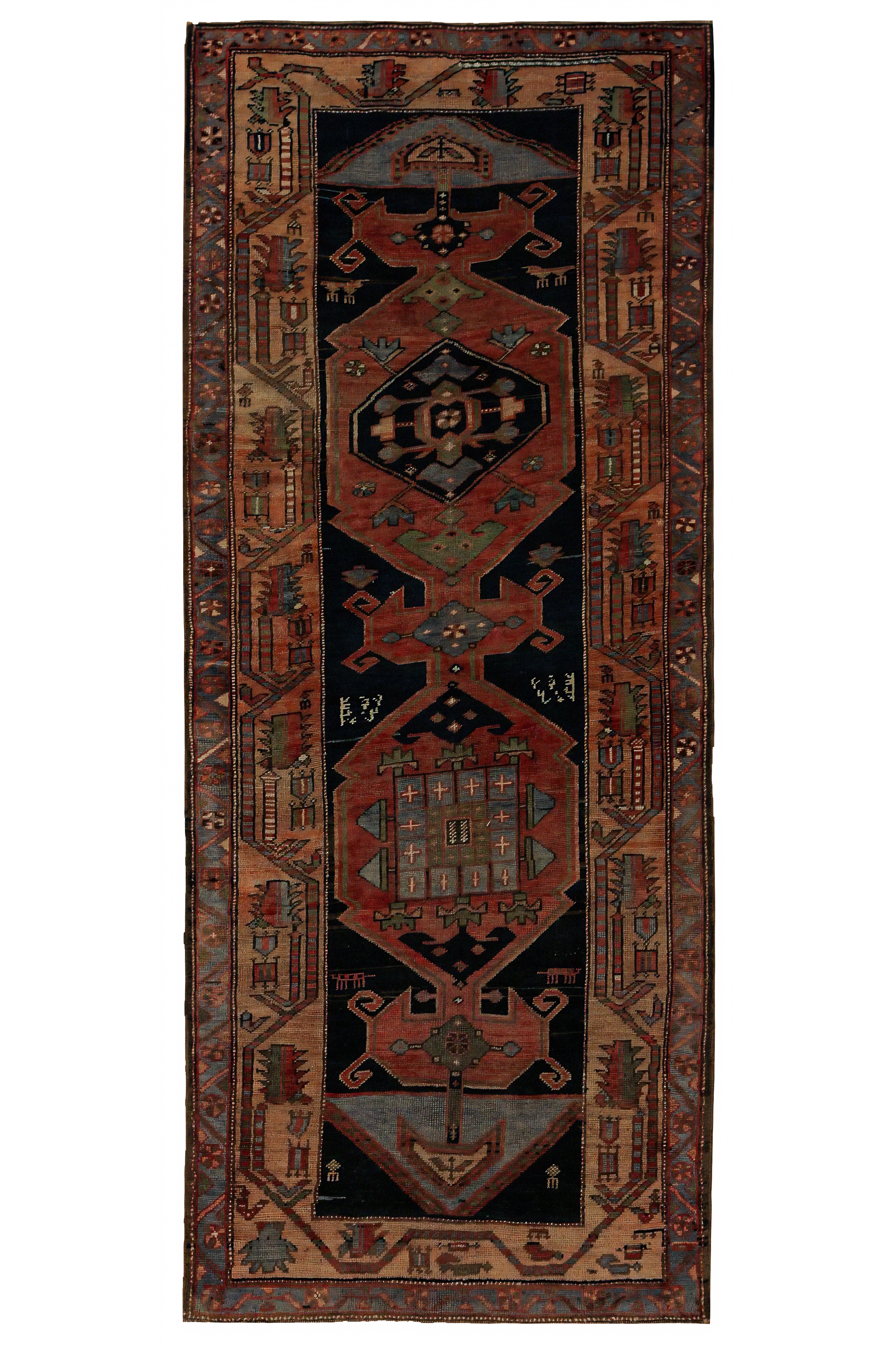 Antique Persian Bijar Traditional Rug 96754