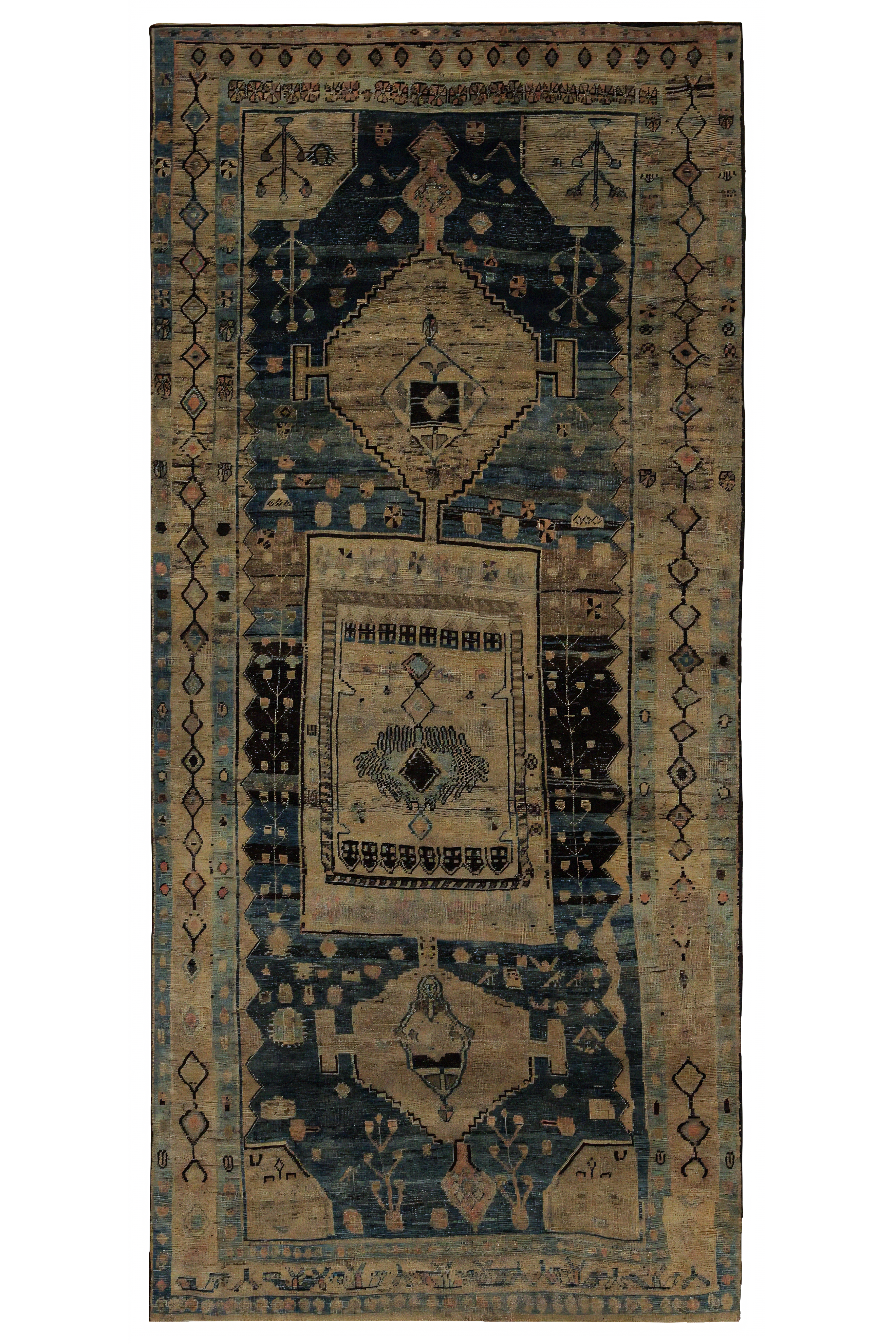 Antique Persian Bijar Traditional Rug 96758